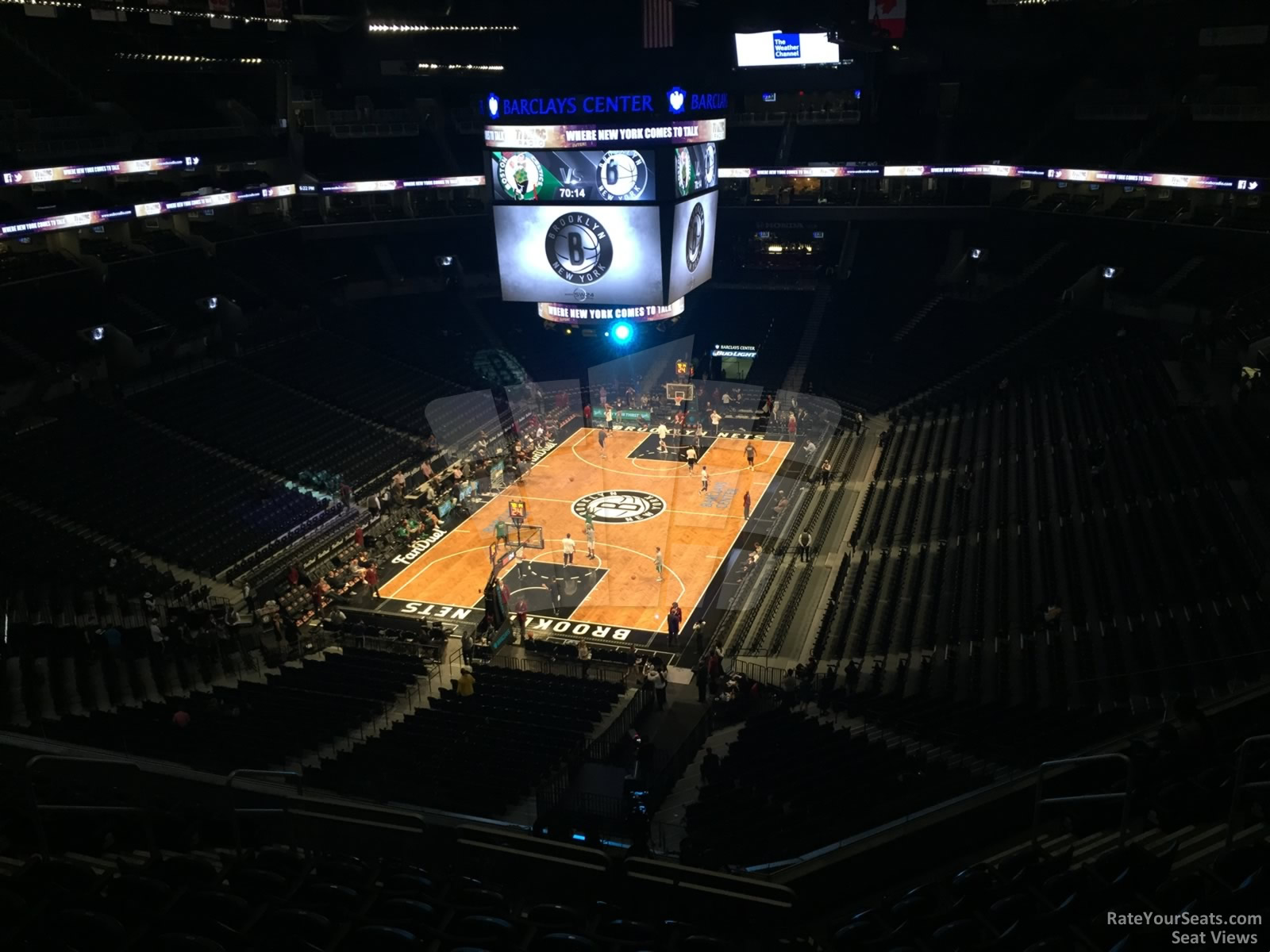 section 230, row 10 seat view  for basketball - barclays center
