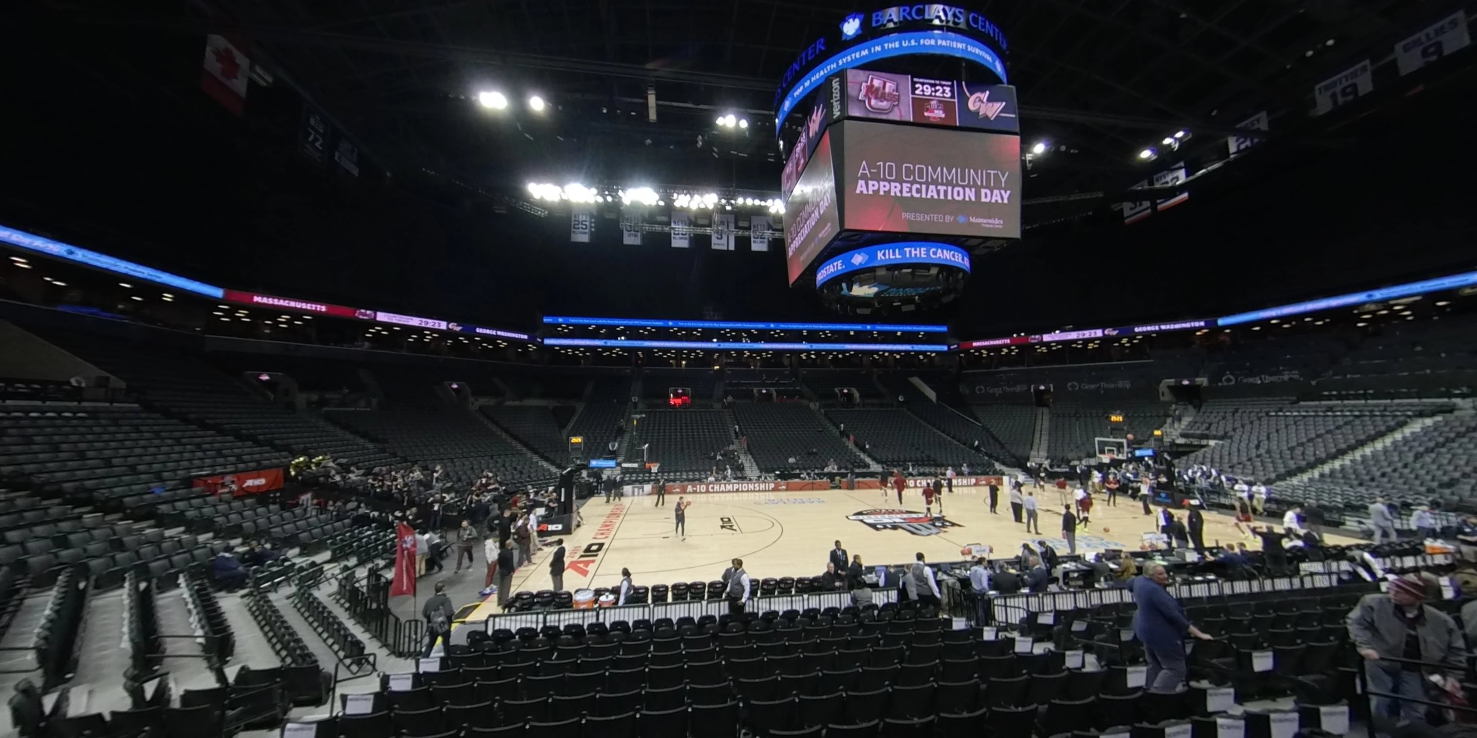 section 9 panoramic seat view  for basketball - barclays center