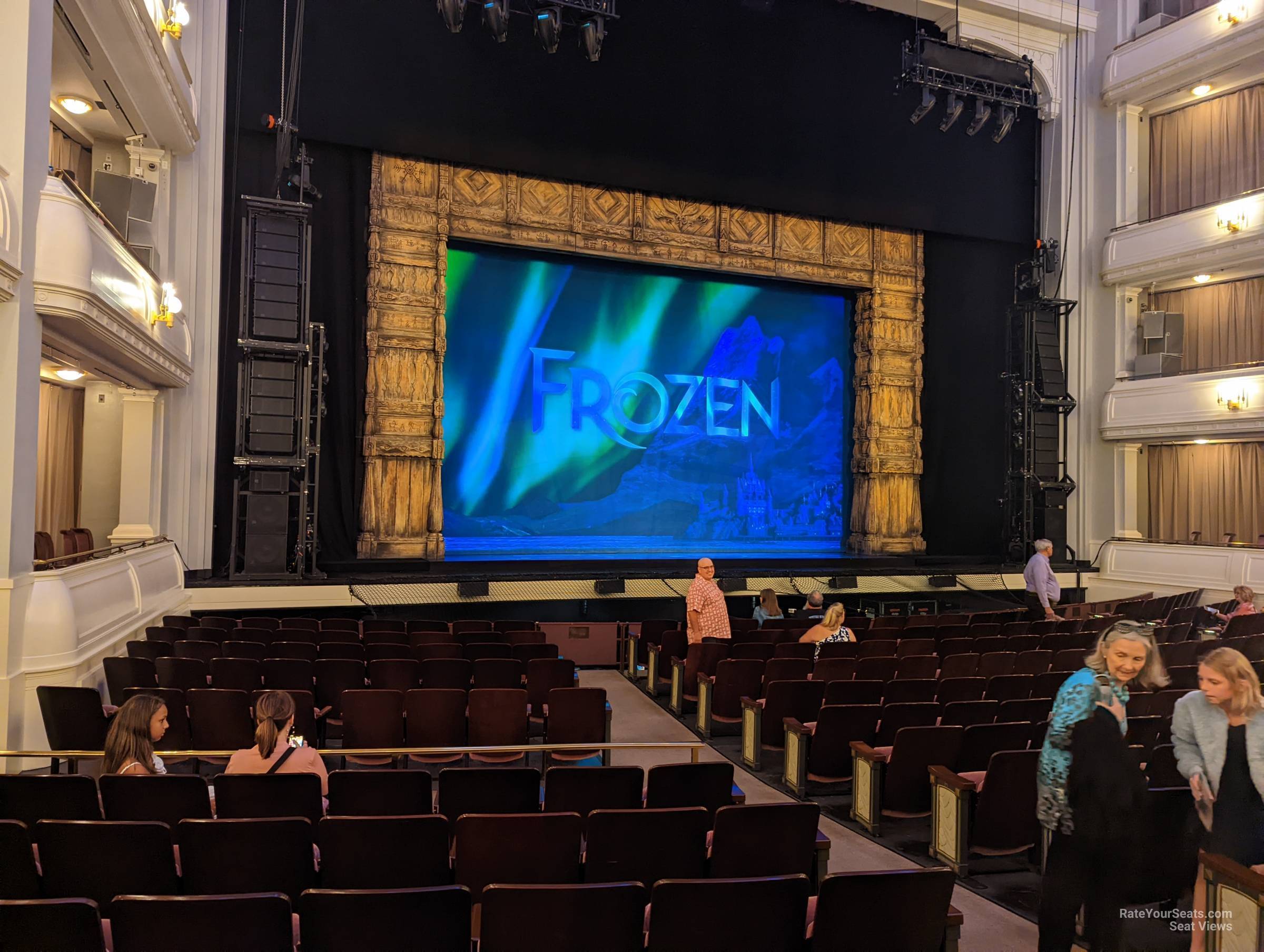 orchestra left, row j seat view  - bass performance hall