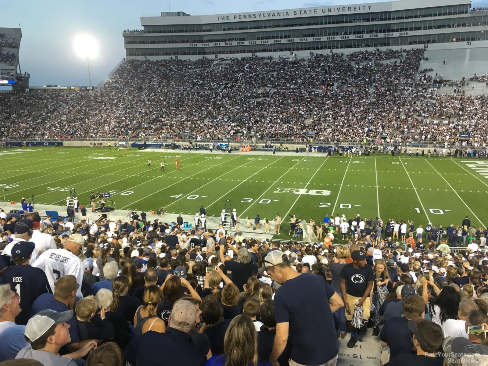 section wc, row 25 seat view  - beaver stadium