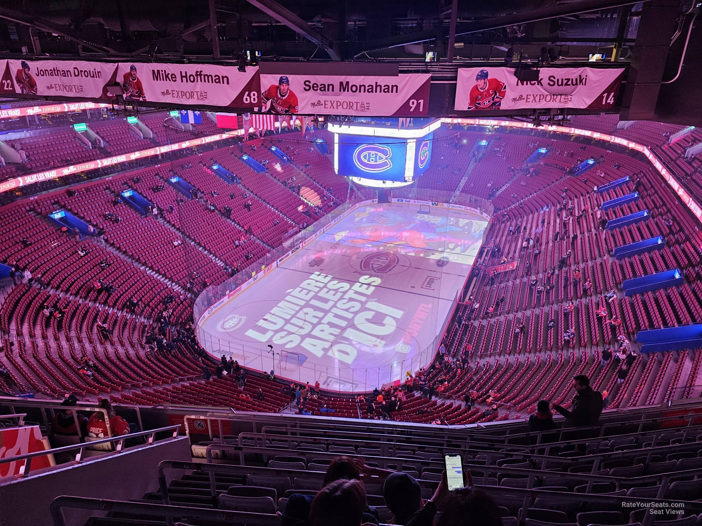 section 308, row d seat view  for hockey - bell centre