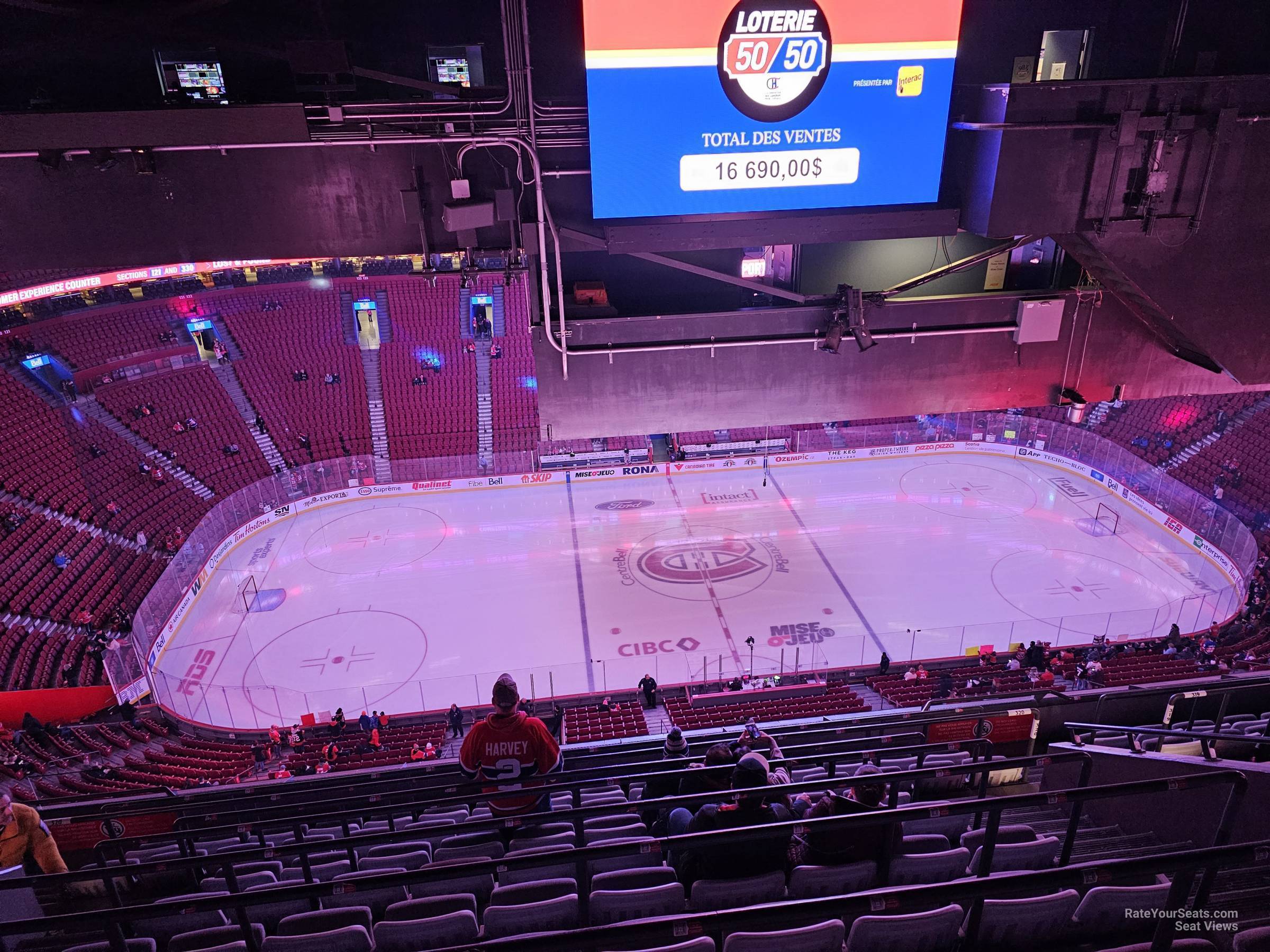 section 320, row d seat view  for hockey - bell centre