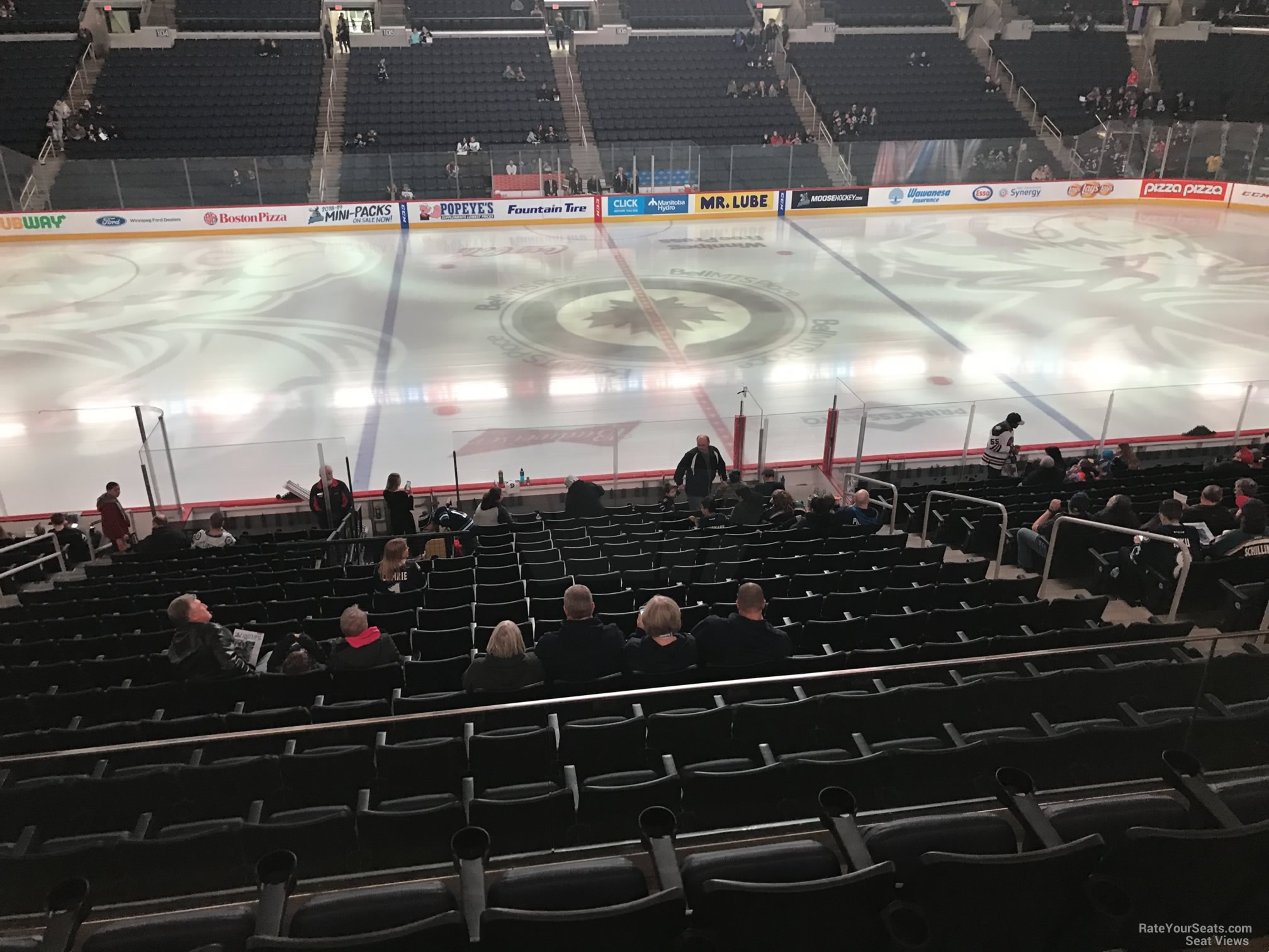 section 219, row 4 seat view  for hockey - canada life centre