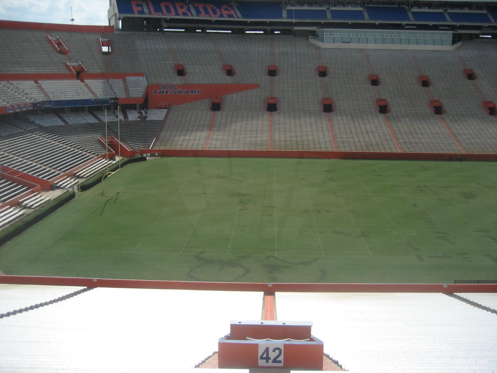 section 41, row 58 seat view  - ben hill griffin stadium