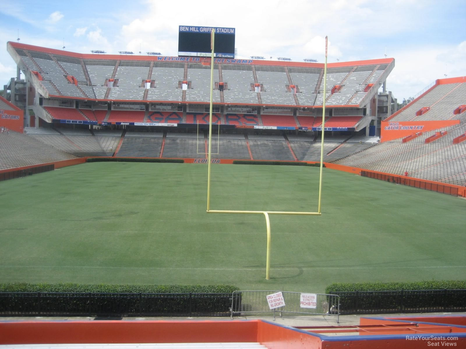 section e, row 23 seat view  - ben hill griffin stadium
