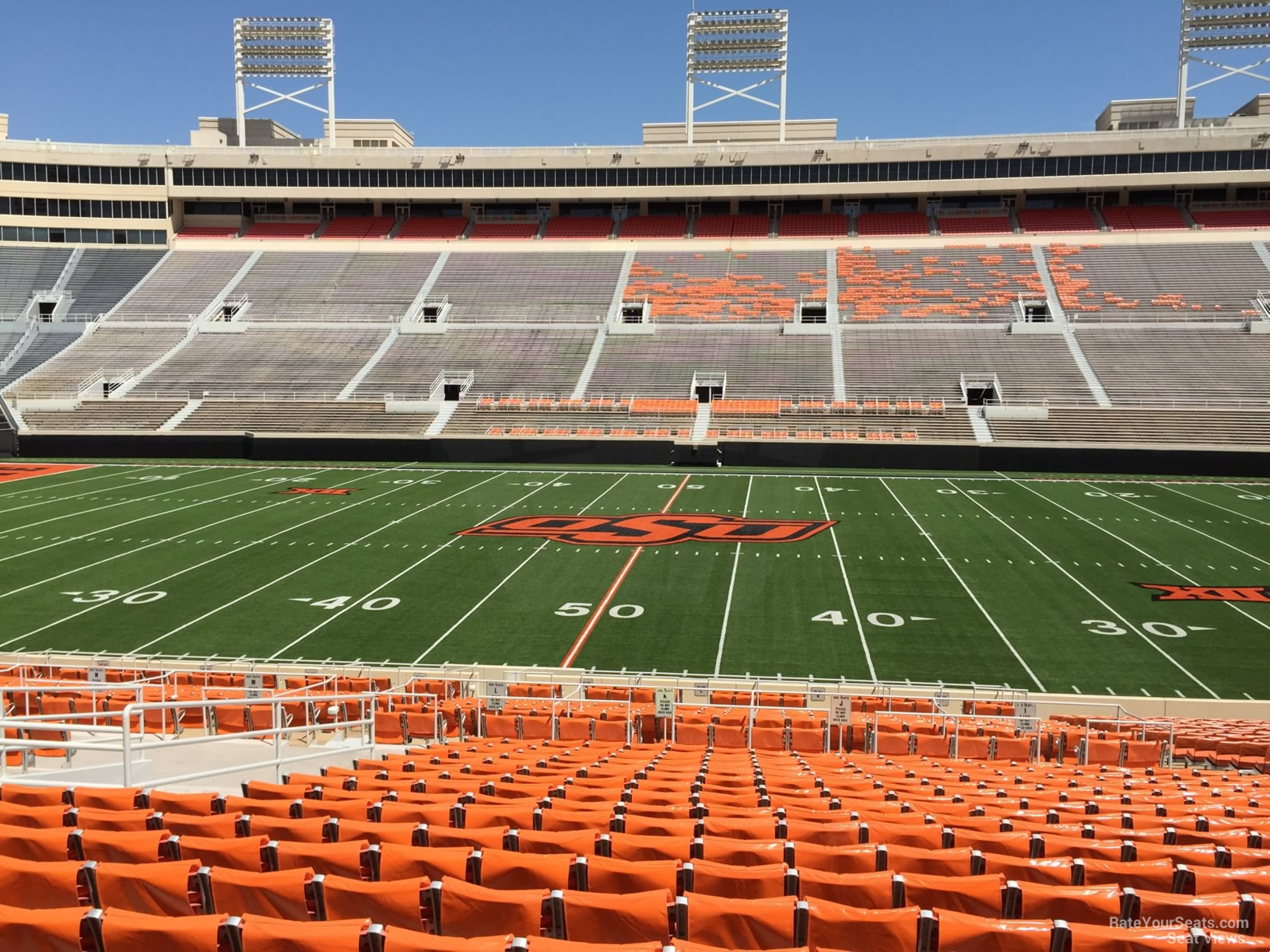 section 205, row 20 seat view  - boone pickens stadium