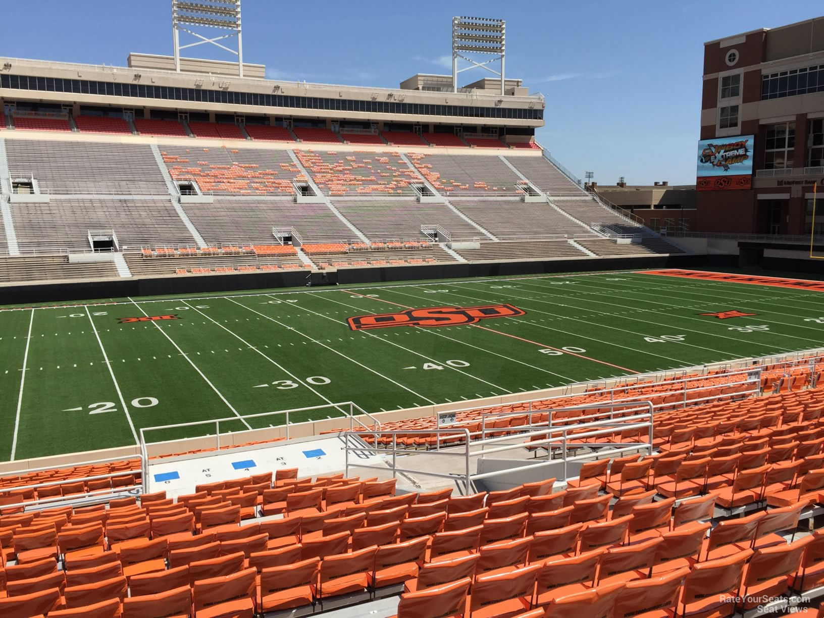section 208, row 20 seat view  - boone pickens stadium