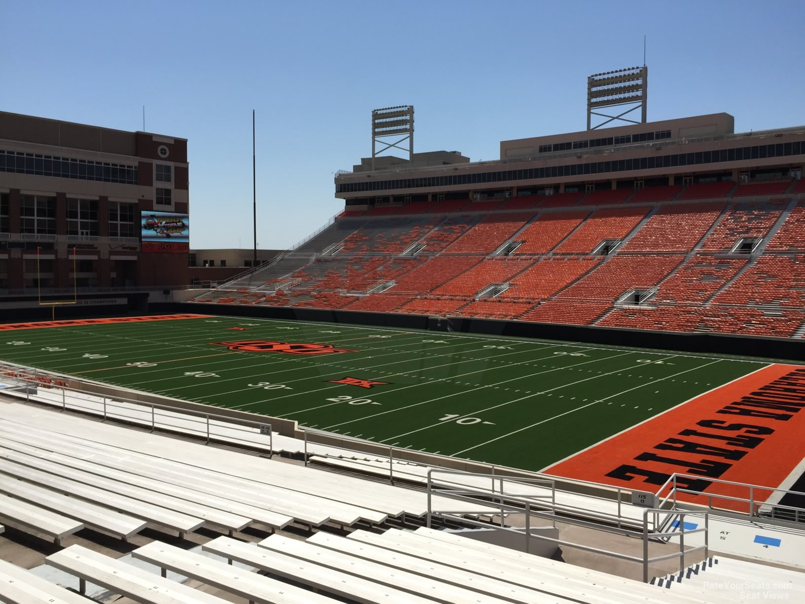 section 222, row 20 seat view  - boone pickens stadium