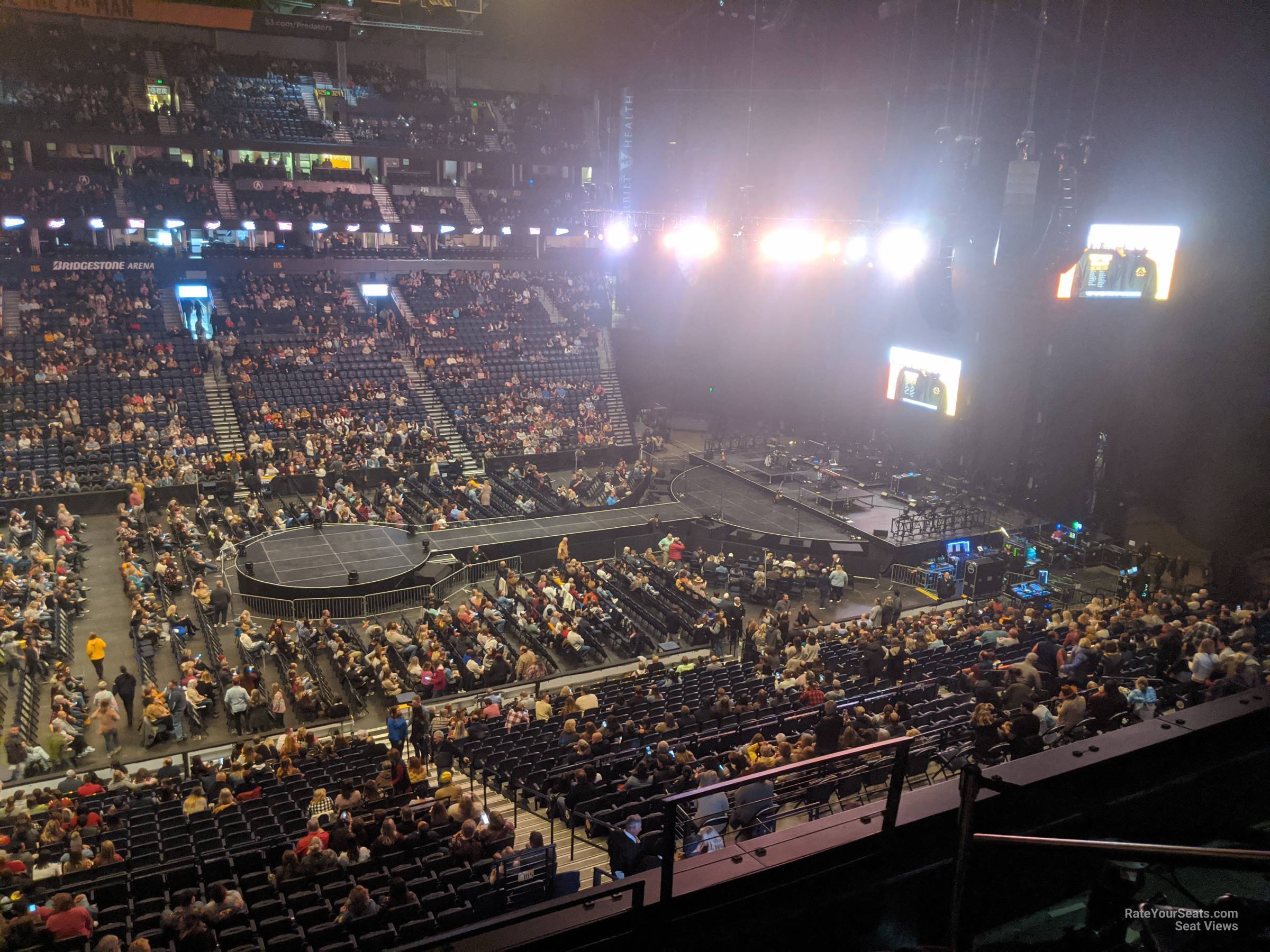 Section 208 at Bridgestone Arena for Concerts - RateYourSeats.com