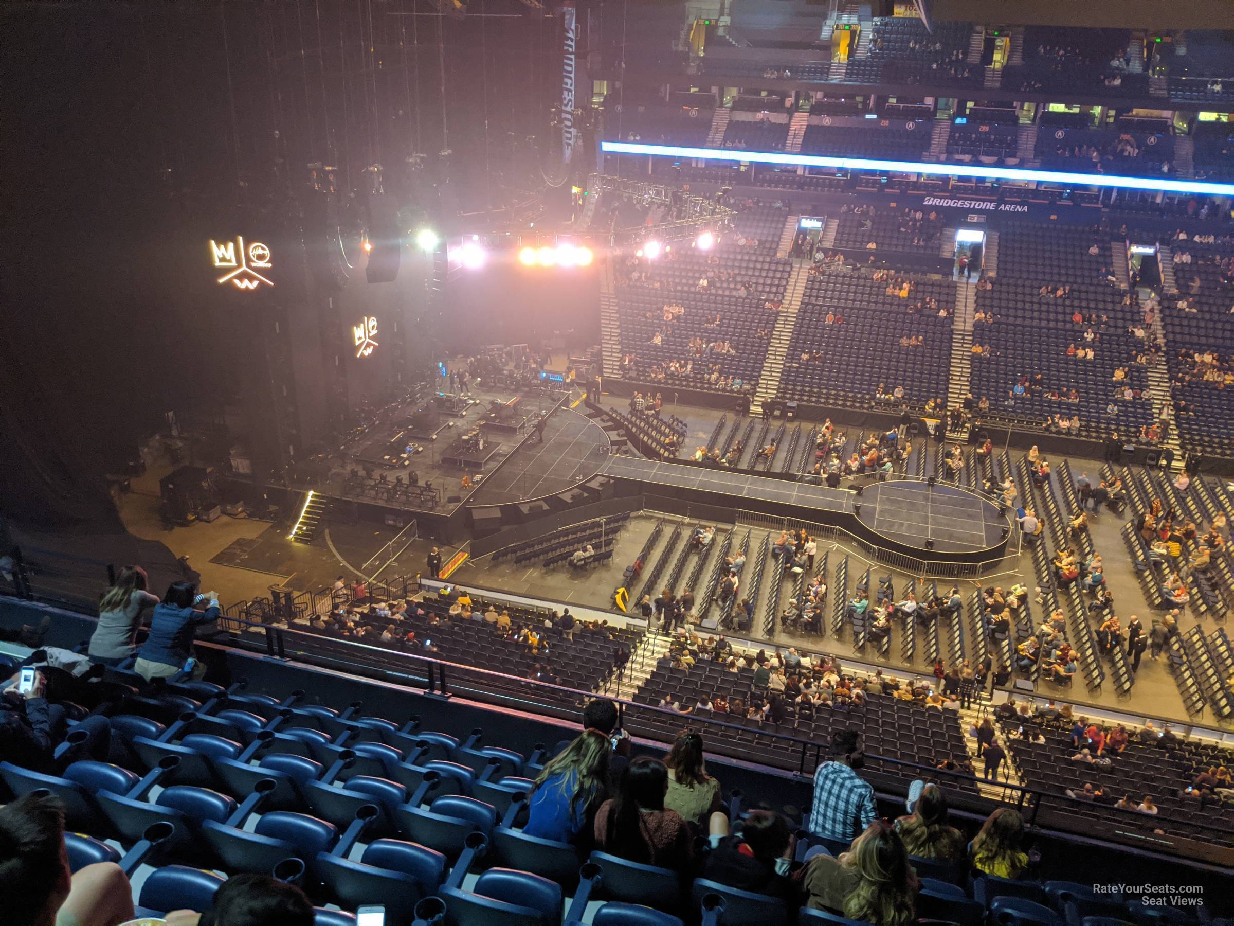 Bridgestone Arena Concert Seating Chart Rows Elcho Table