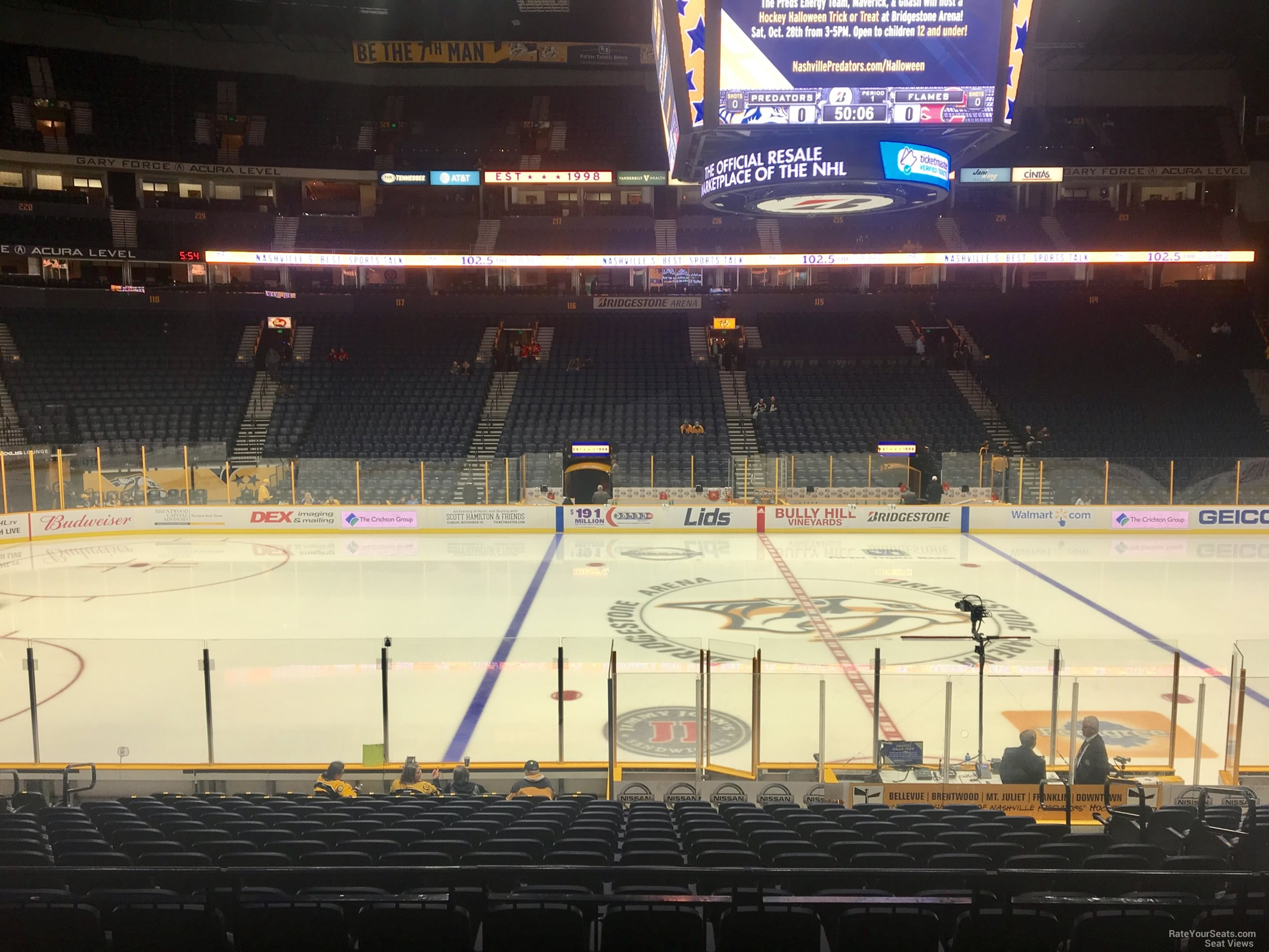 Section 105 at Bridgestone Arena Nashville Predators