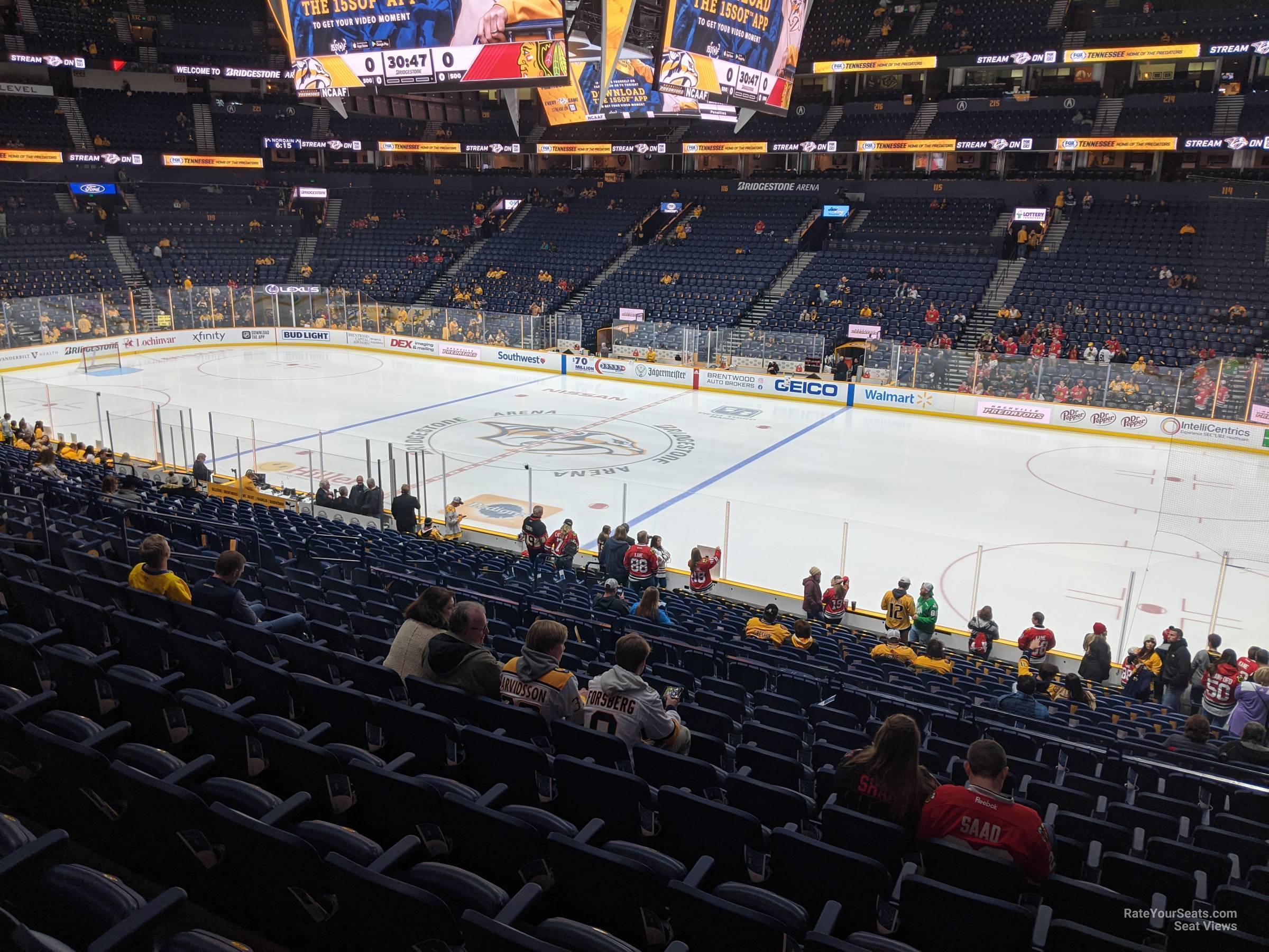 Bridgestone Arena Section 107 - Nashville Predators - RateYourSeats.com