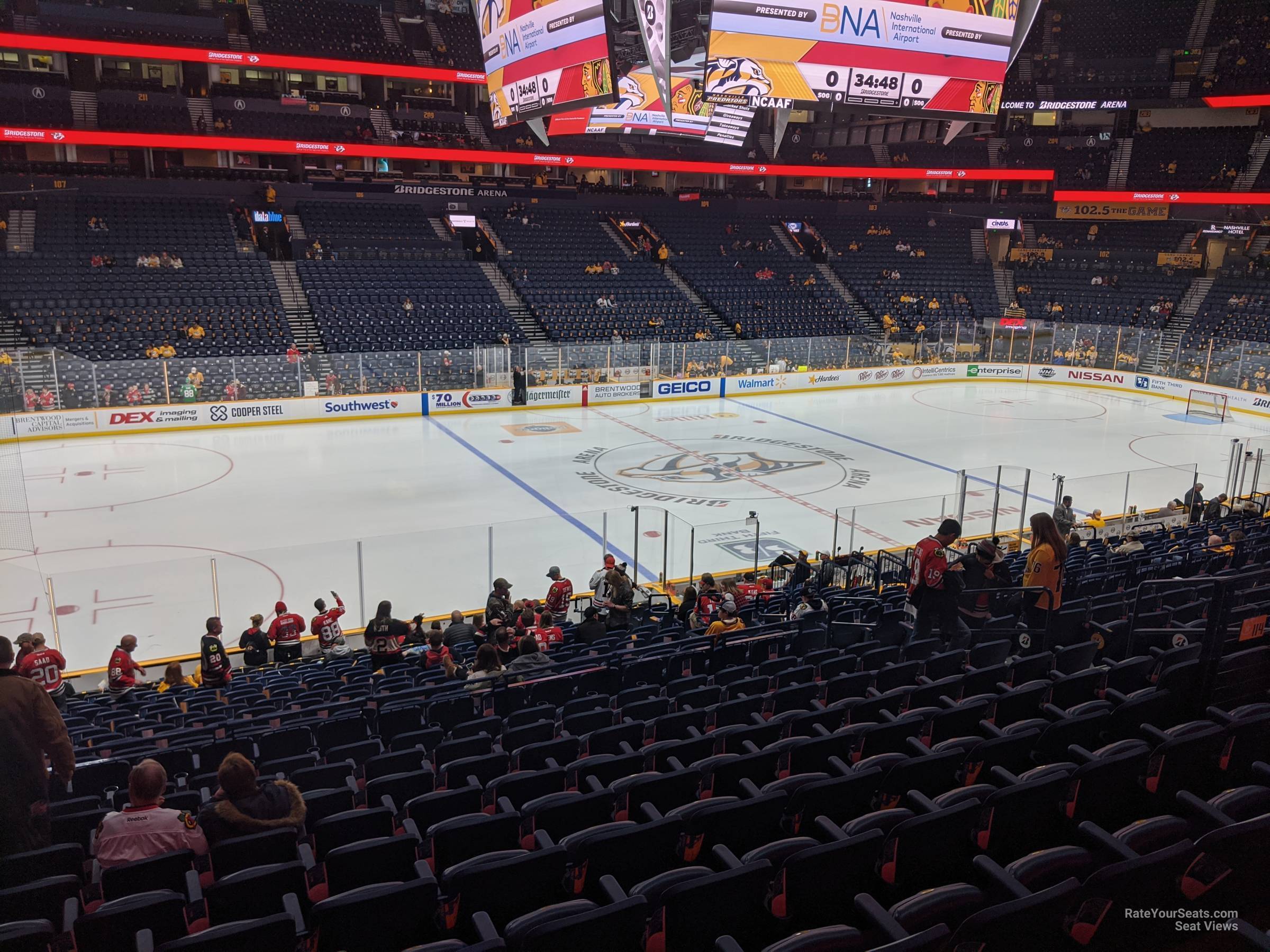 Bridgestone Arena Section 114 Nashville Predators