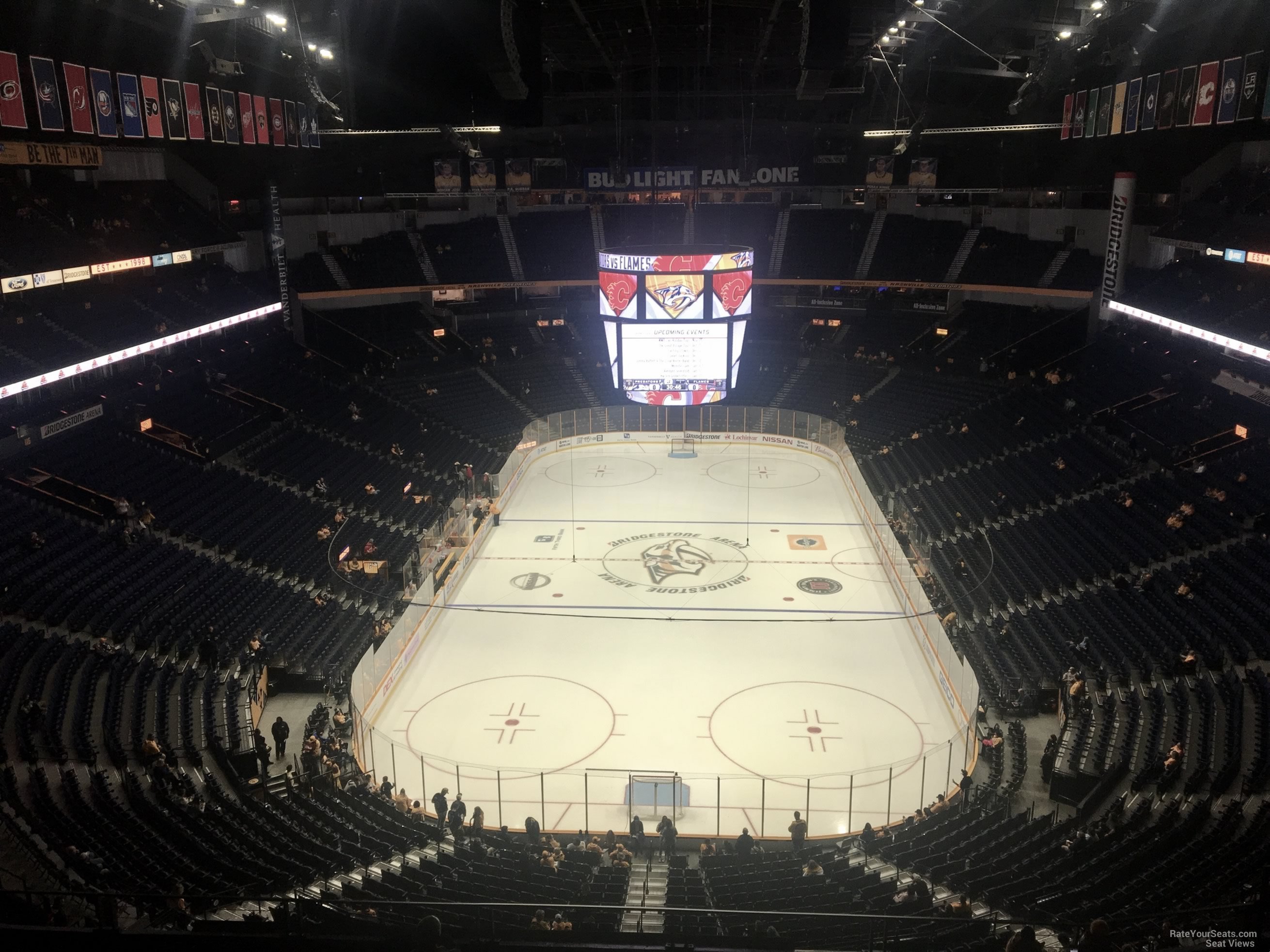 section 301, row j seat view  for hockey - bridgestone arena