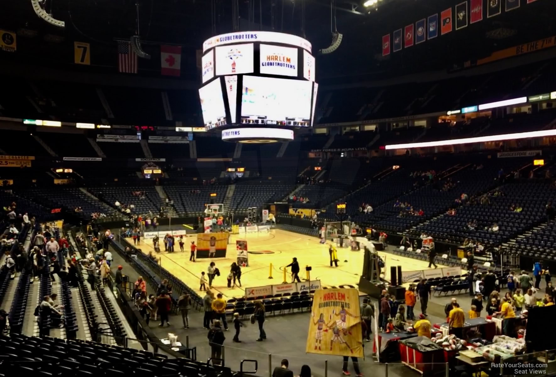 section 109, row g seat view  for basketball - bridgestone arena