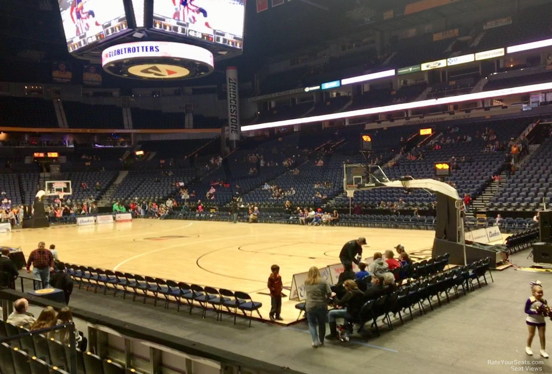 section 118, row gg seat view  for basketball - bridgestone arena