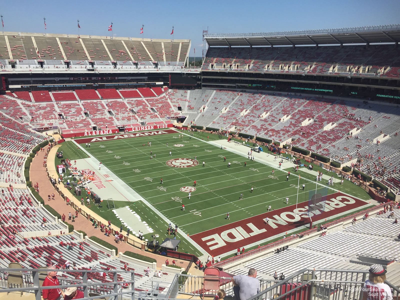 section ss13, row 10 seat view  - bryant-denny stadium