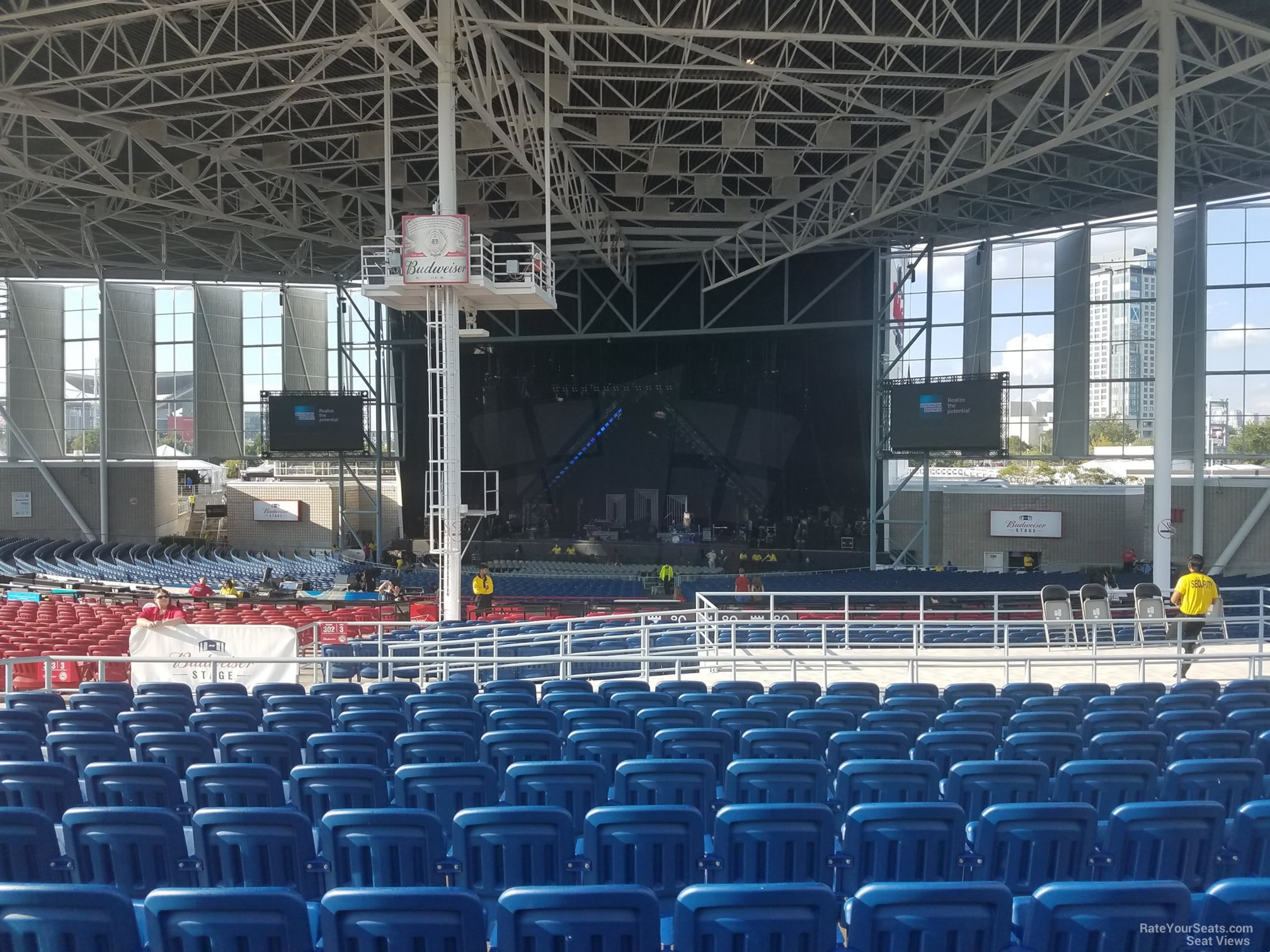 section 404, row l seat view  - budweiser stage