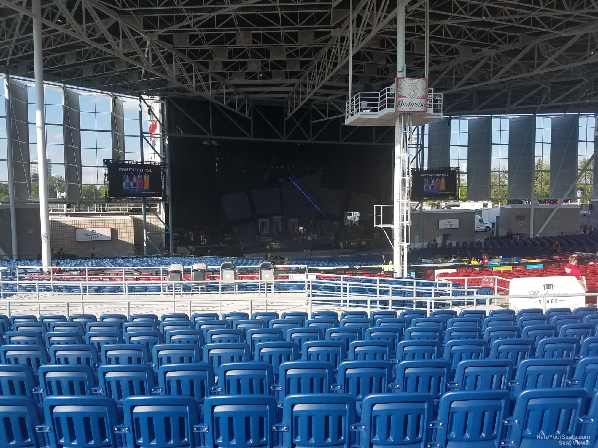 section 407, row l seat view  - budweiser stage
