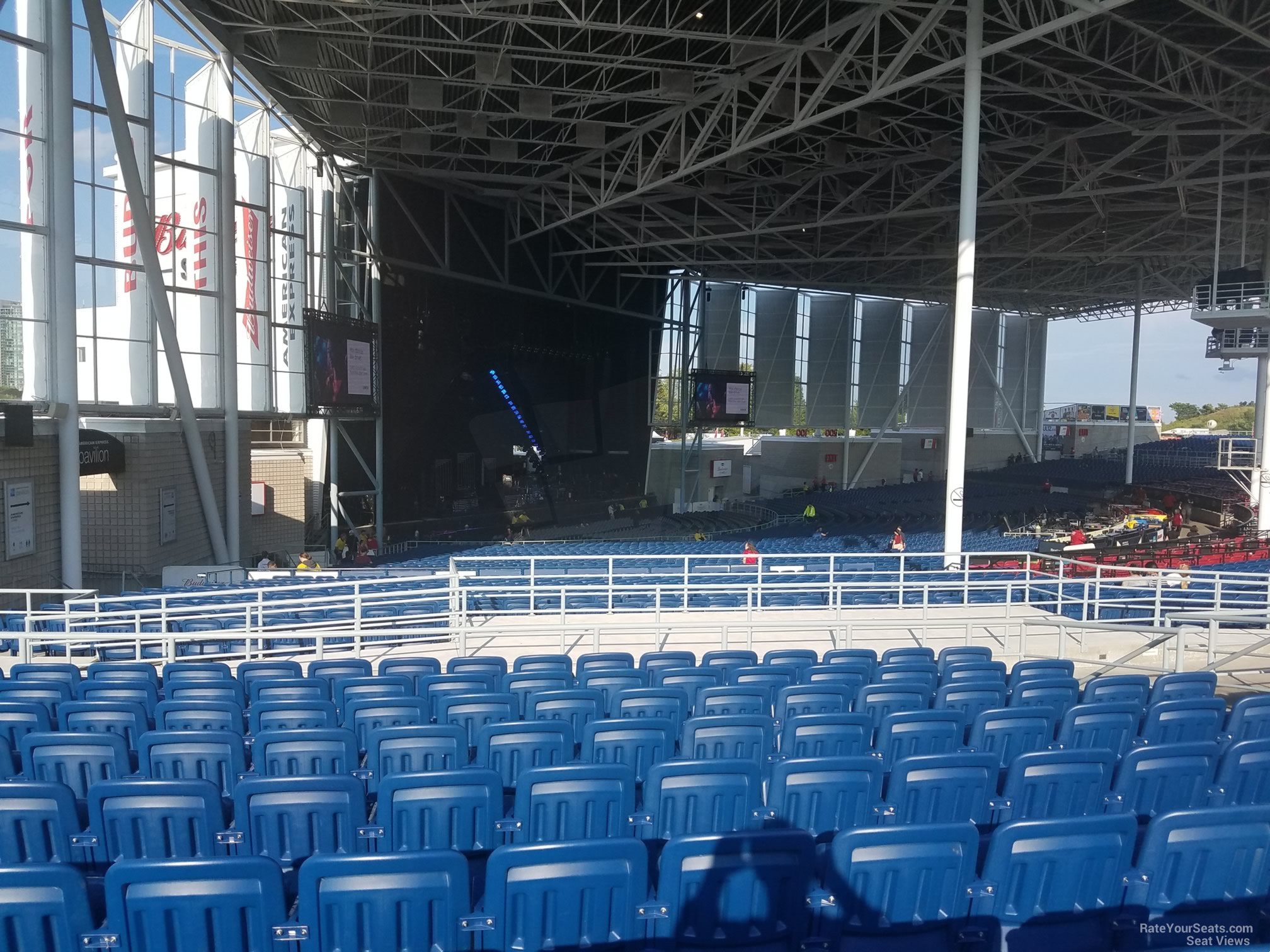 section 410, row l seat view  - budweiser stage