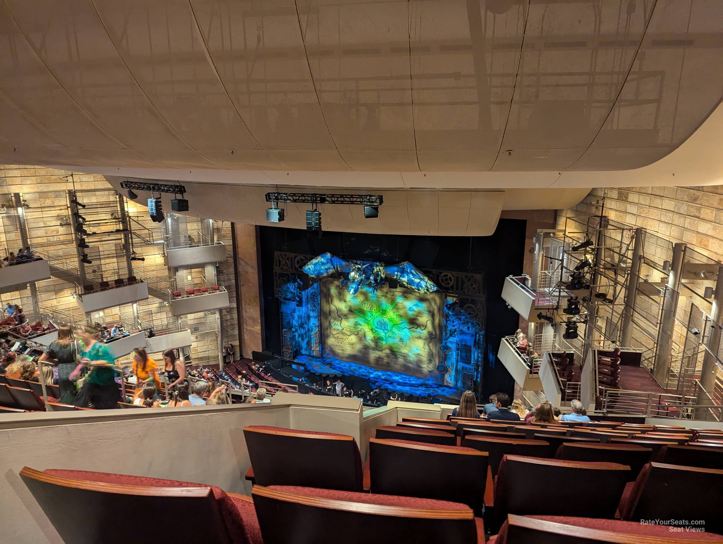 view from balcony a row m seat view - buell theatre