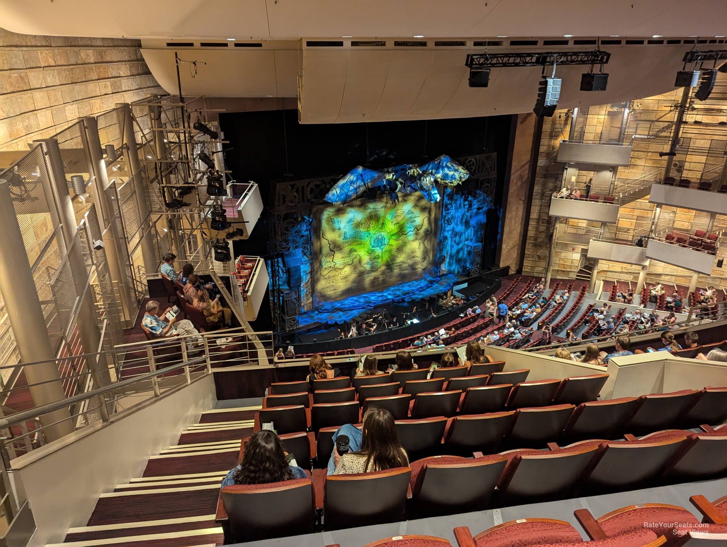 view from balcony e row m seat view - buell theatre