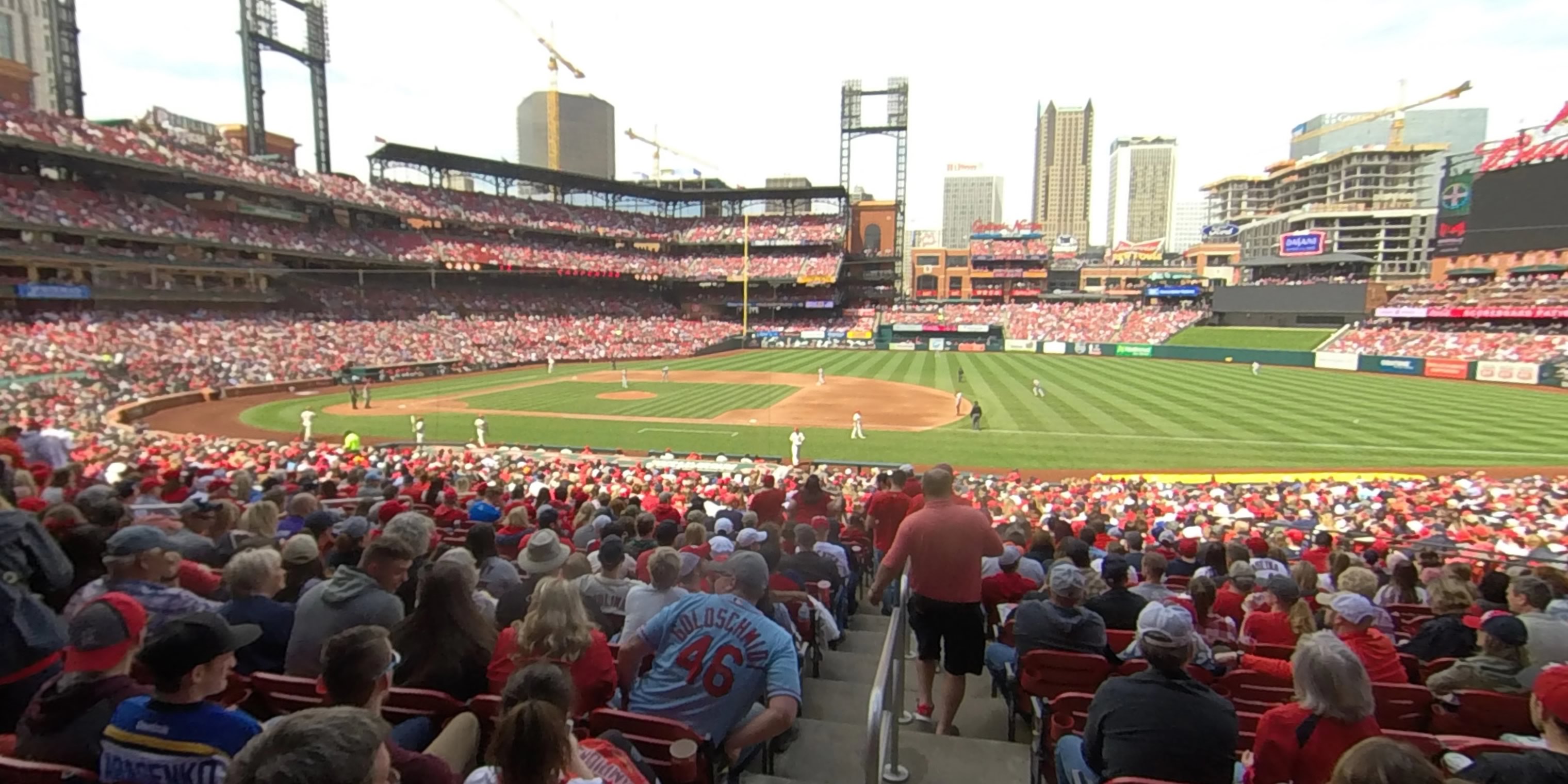 section 141 panoramic seat view  - busch stadium