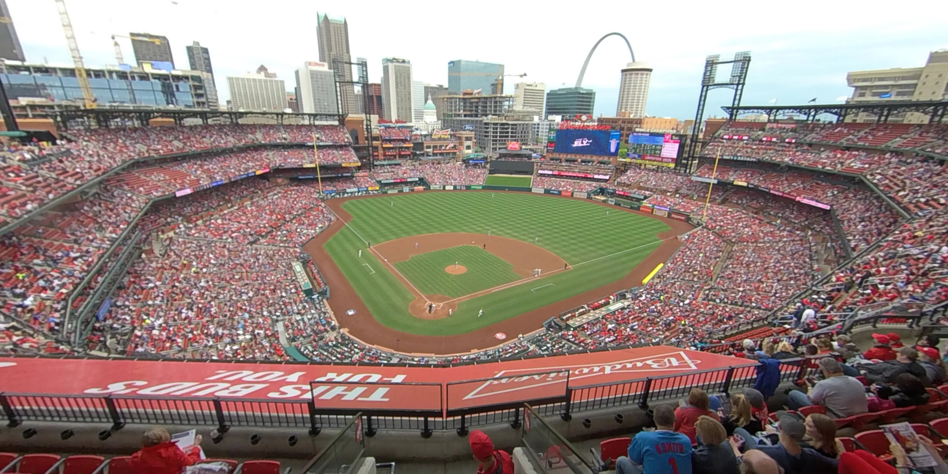 view-of-left-field-from-behind-home-plate-busch-stadium - Baseball