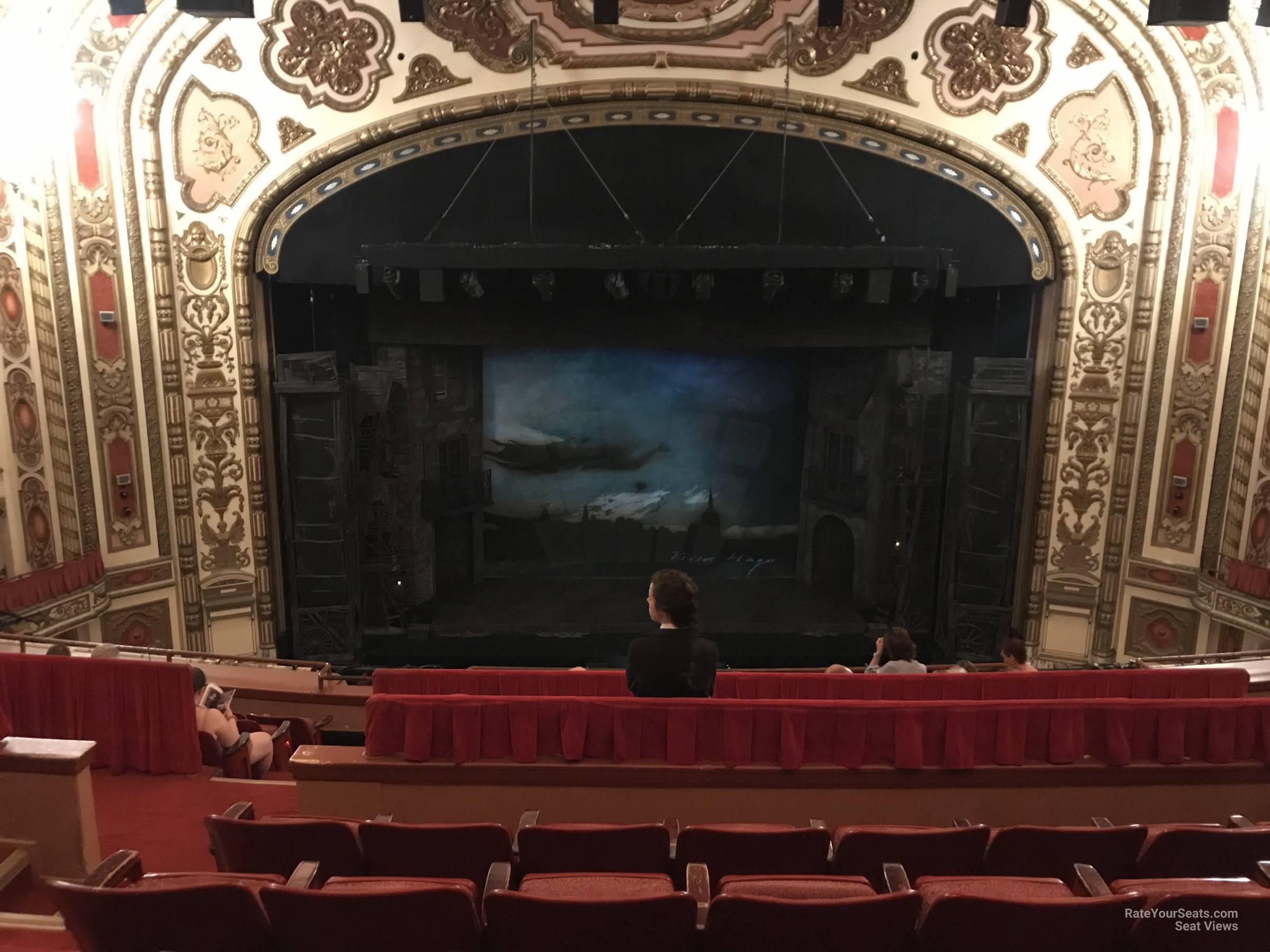 balcony center, row h seat view  - cadillac palace theatre