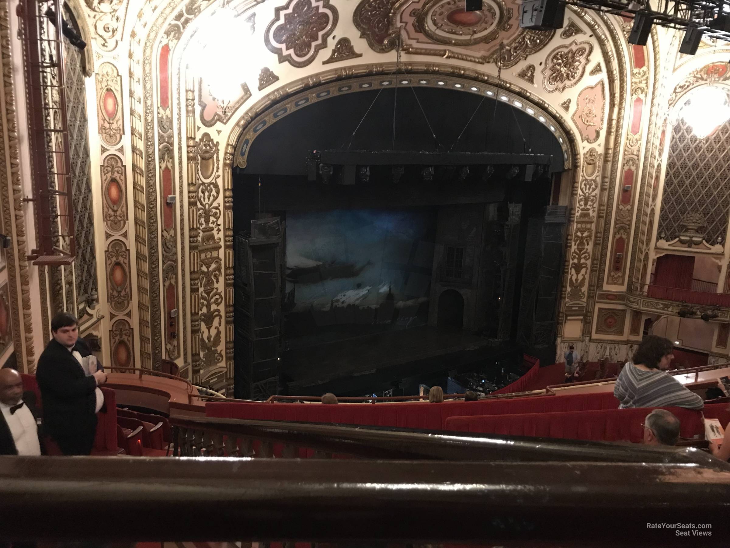 balcony far left, row h seat view  - cadillac palace theatre