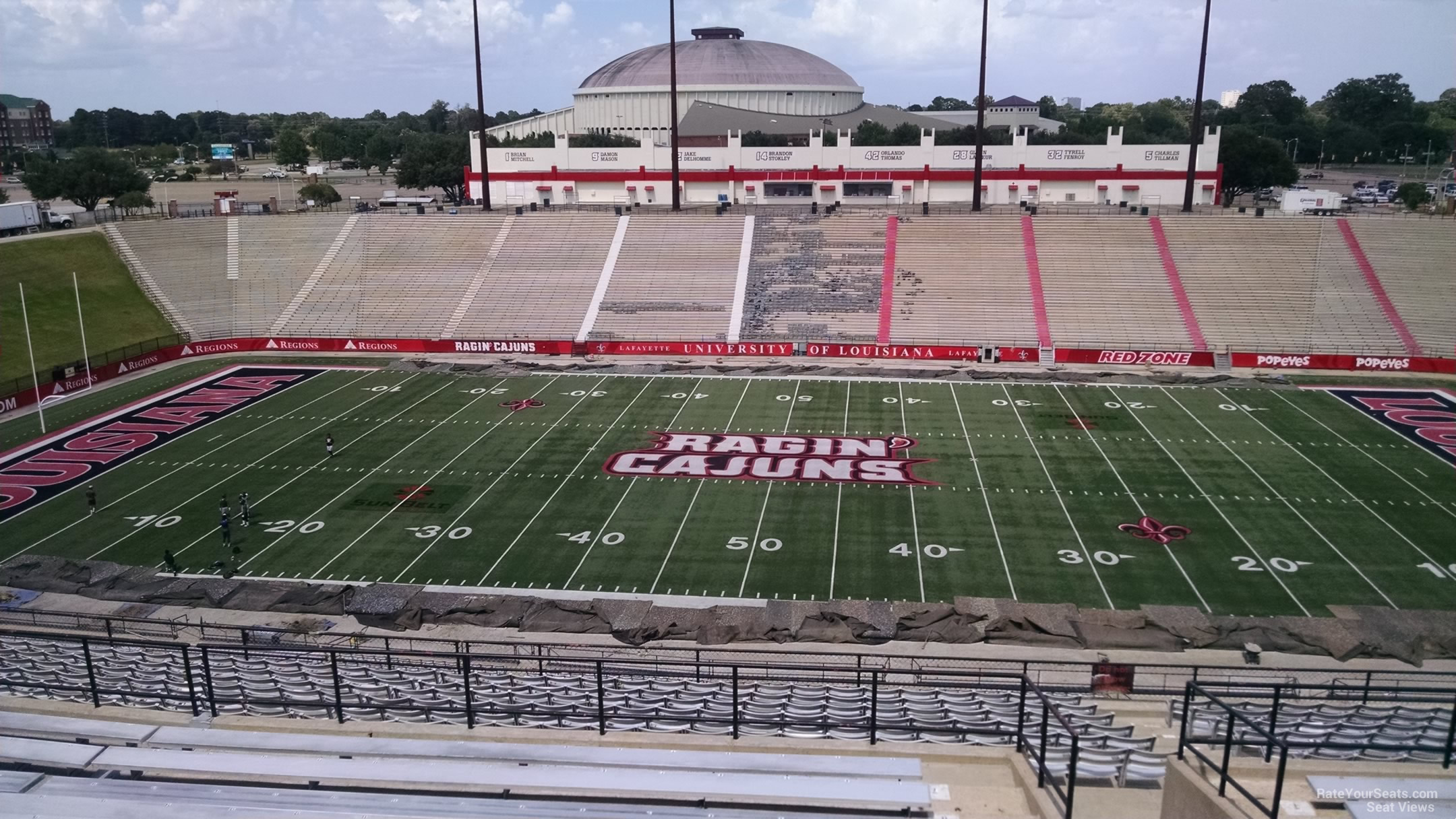 section dd, row 20 seat view  - cajun field