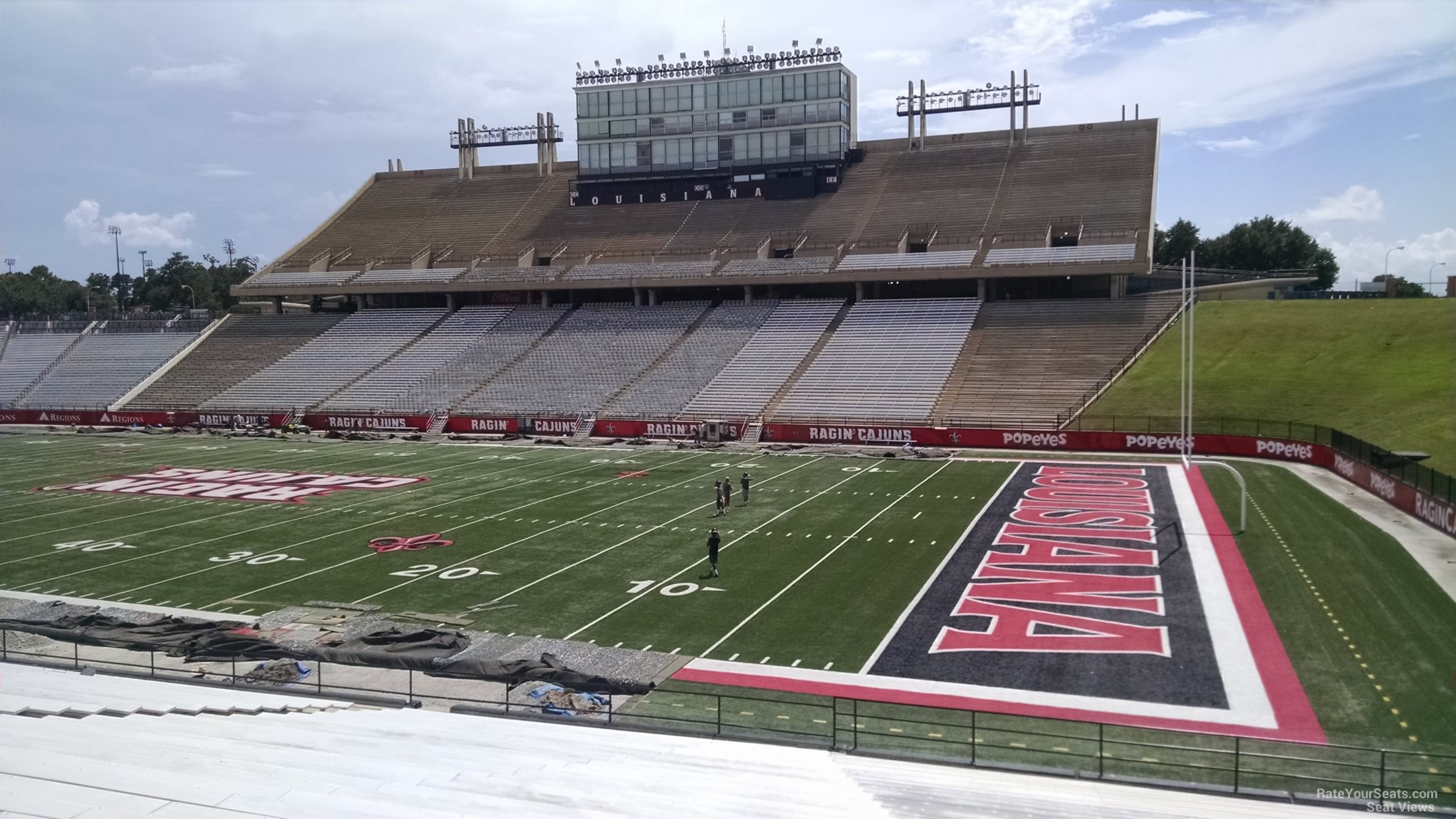 section n, row 30 seat view  - cajun field