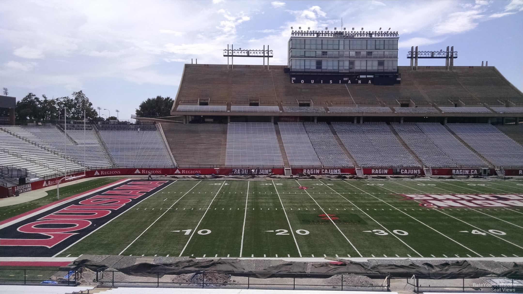 section s, row 30 seat view  - cajun field