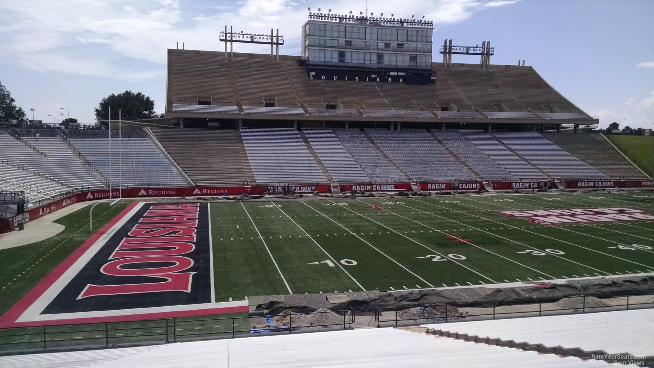 section t, row 30 seat view  - cajun field