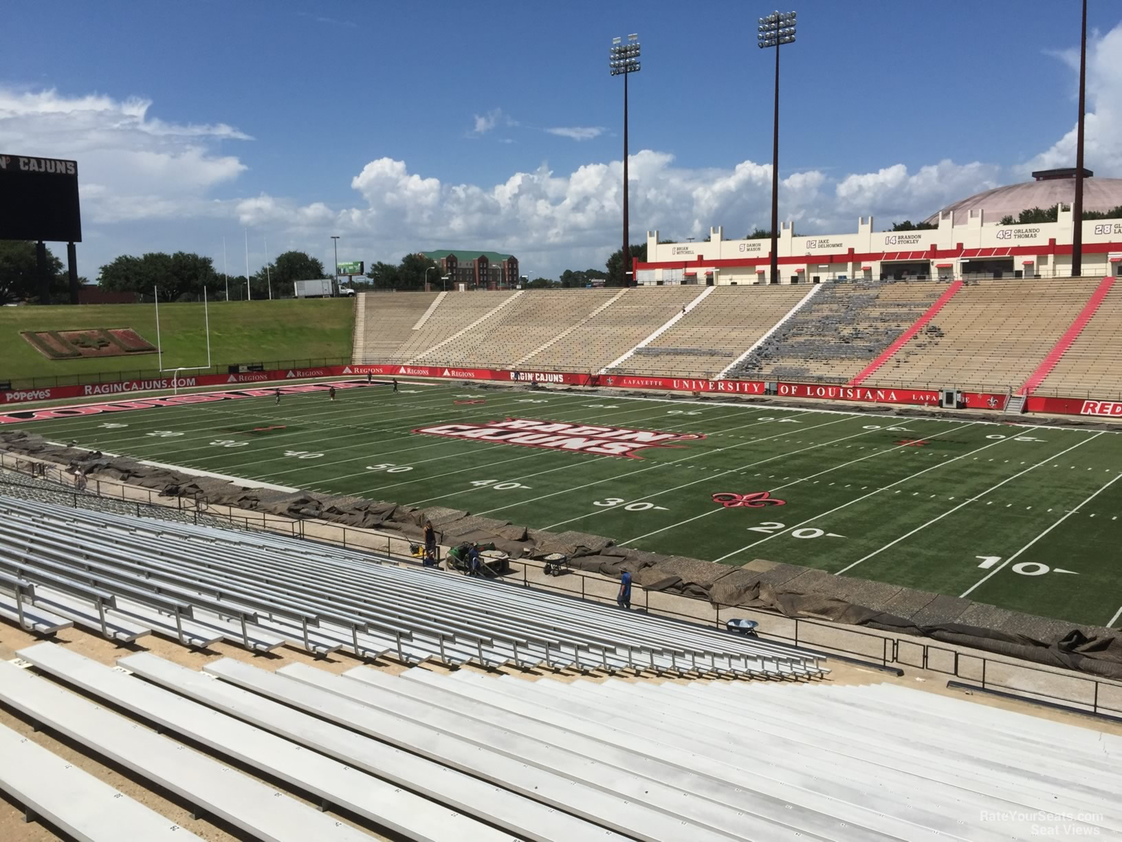 section a, row 30 seat view  - cajun field