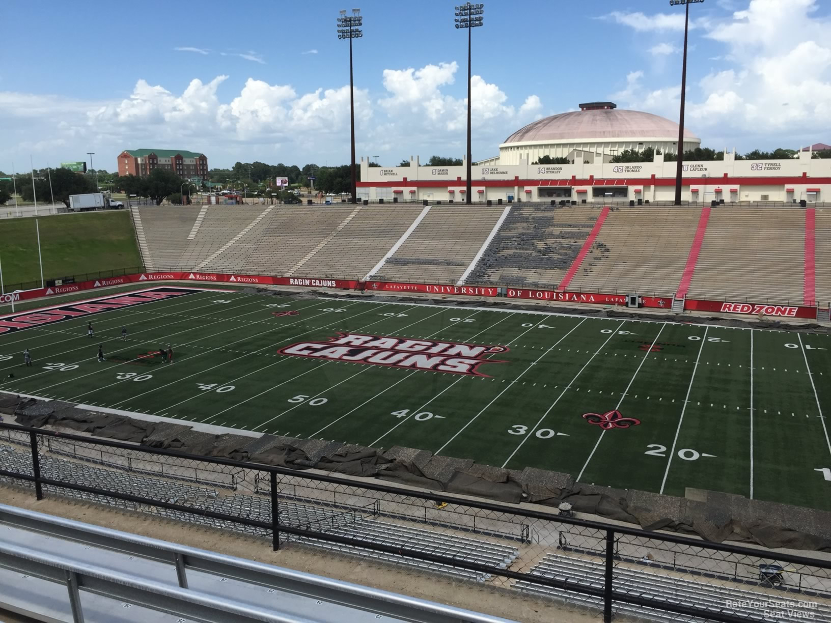 section bb, row 6 seat view  - cajun field