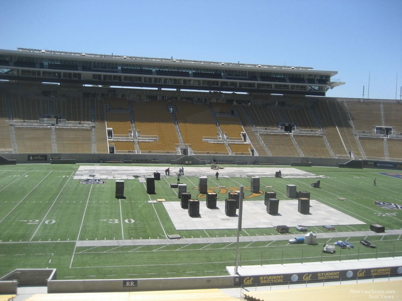 Staying out of the sun at Cal Memorial Stadium