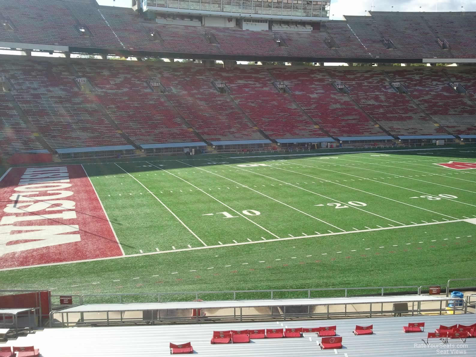 section w, row 30 seat view  - camp randall stadium