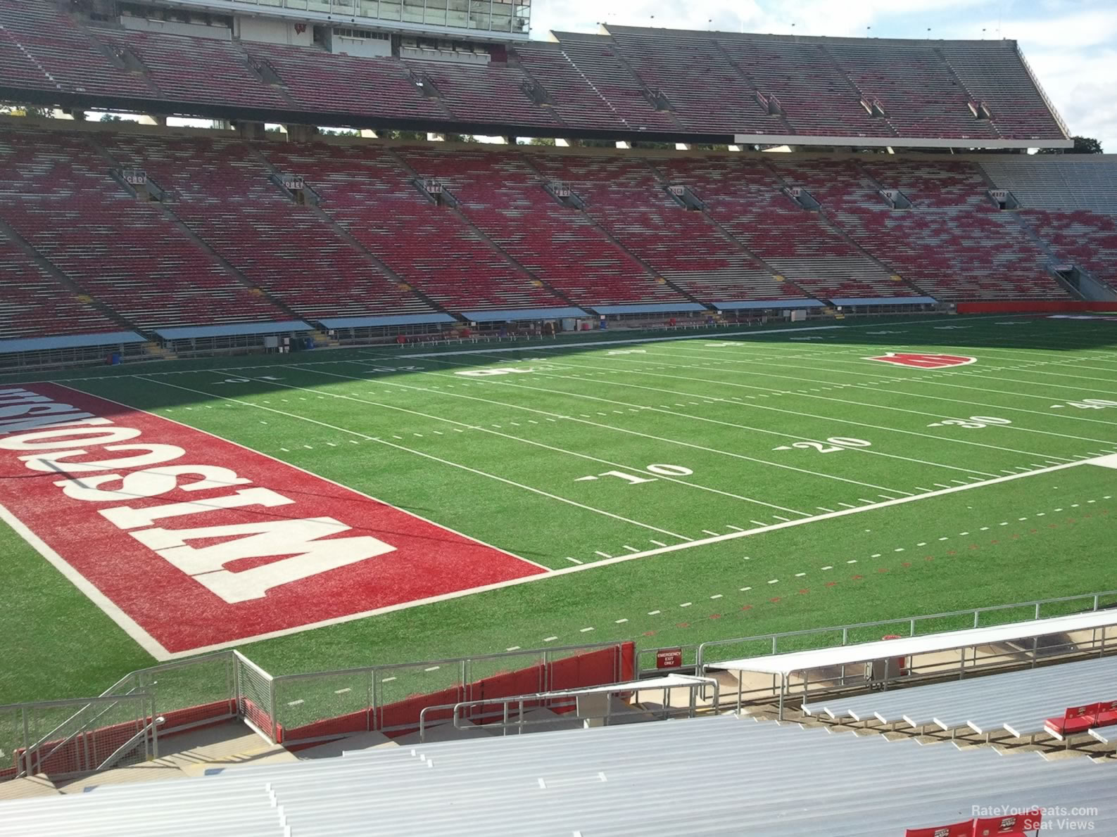 section x, row 30 seat view  - camp randall stadium