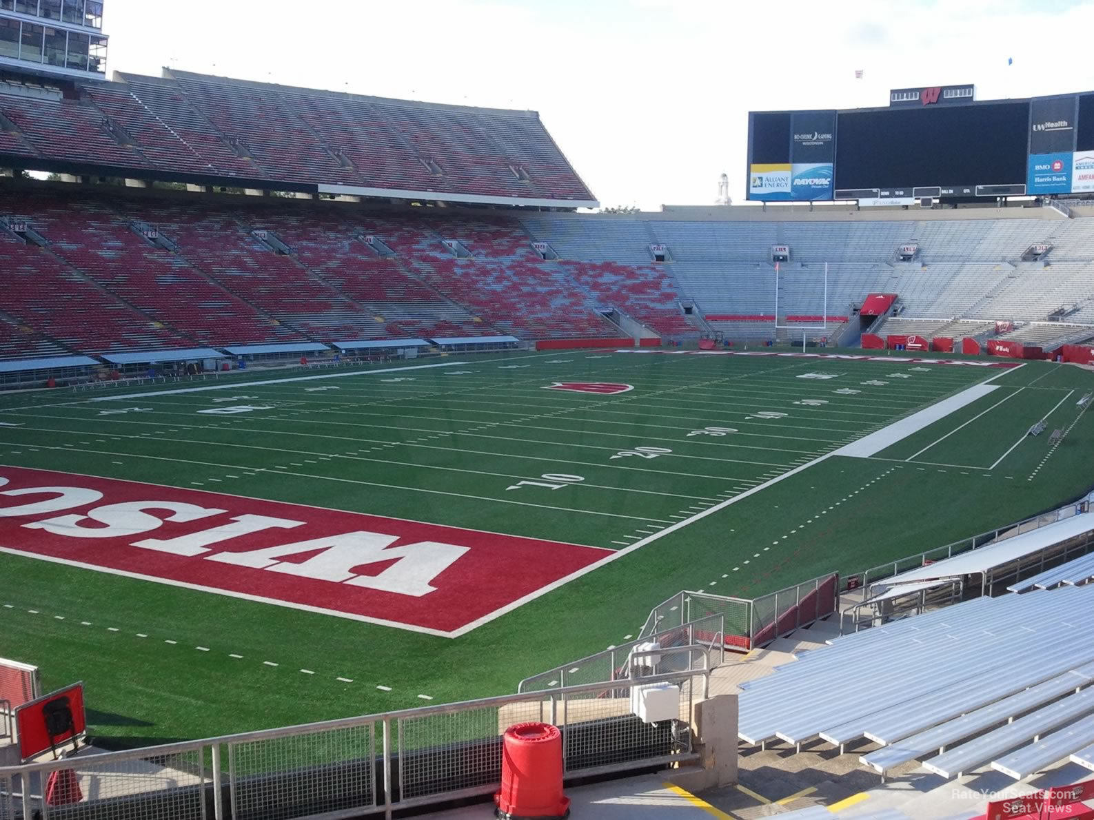 section y1, row 30 seat view  - camp randall stadium