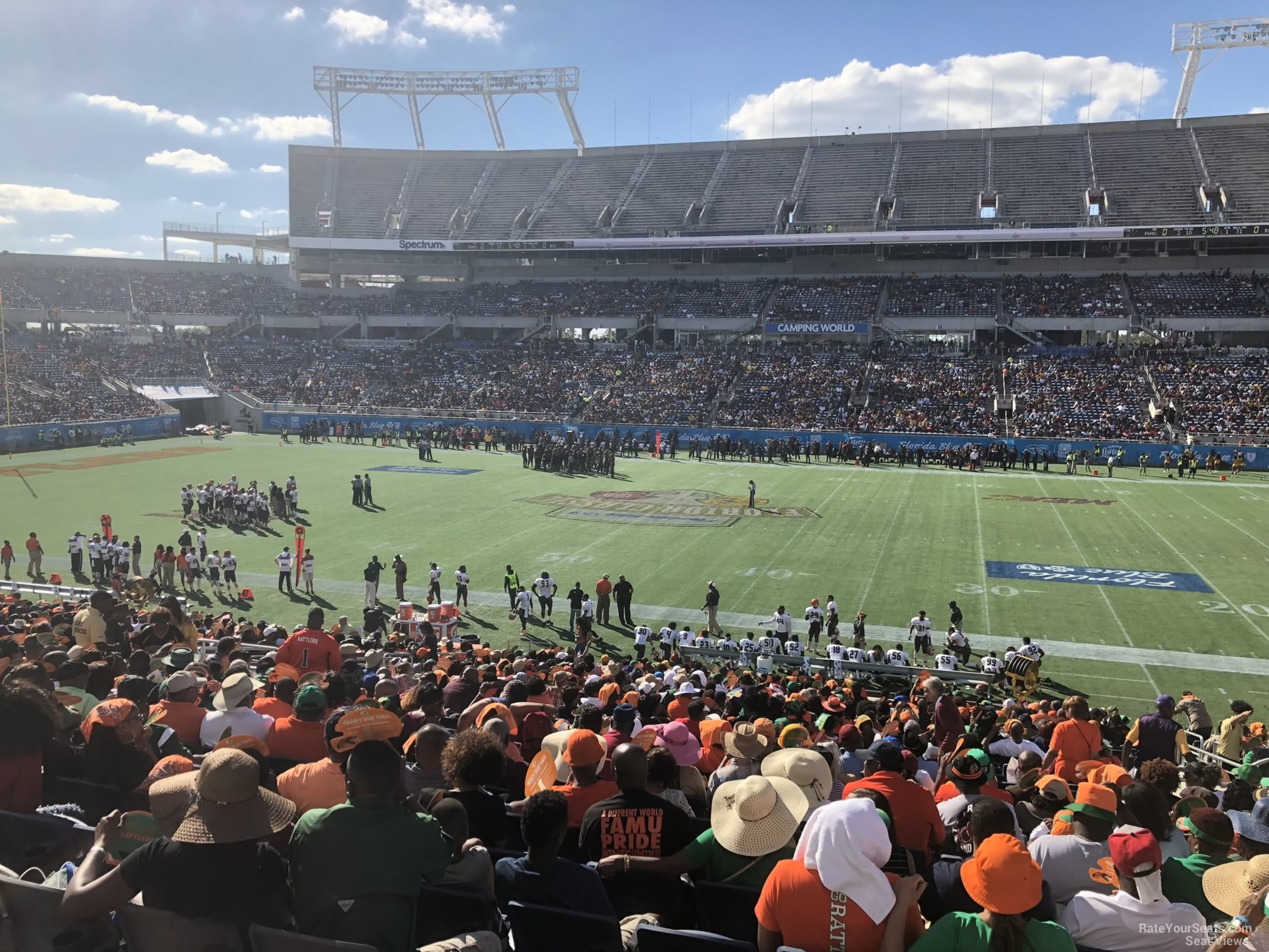 section 107, row ee seat view  for football - camping world stadium