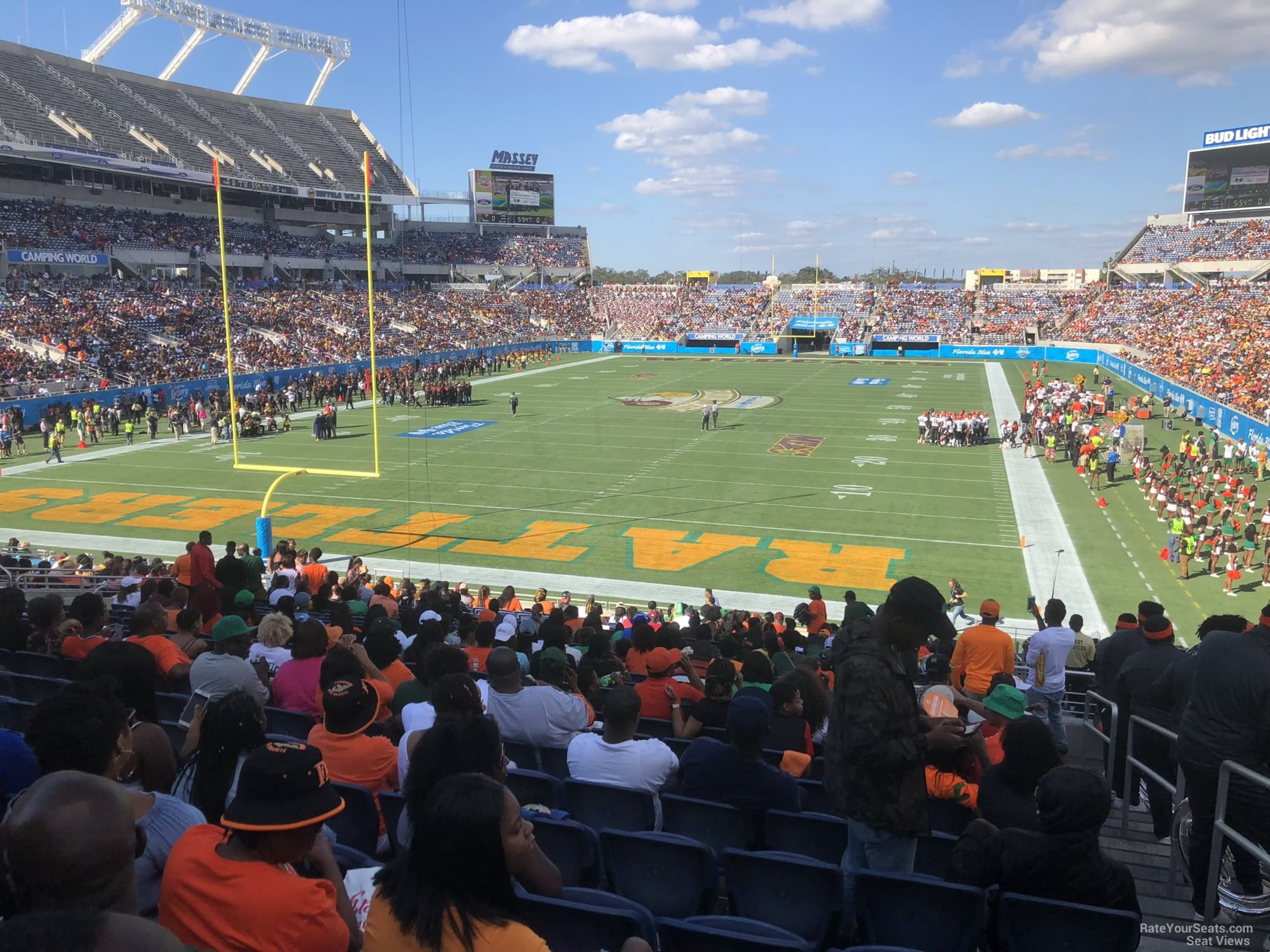 section 120, row ee seat view  for football - camping world stadium