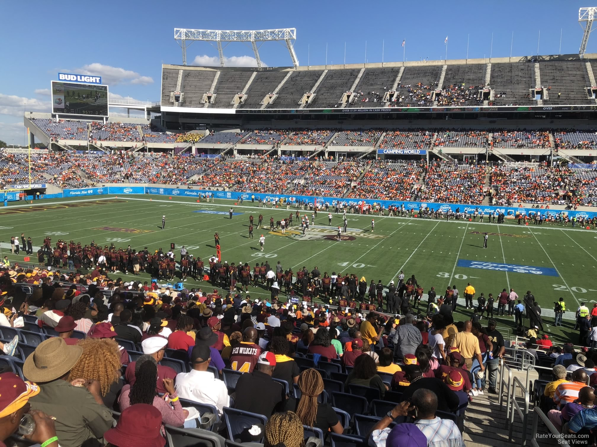 section 133, row ee seat view  for football - camping world stadium