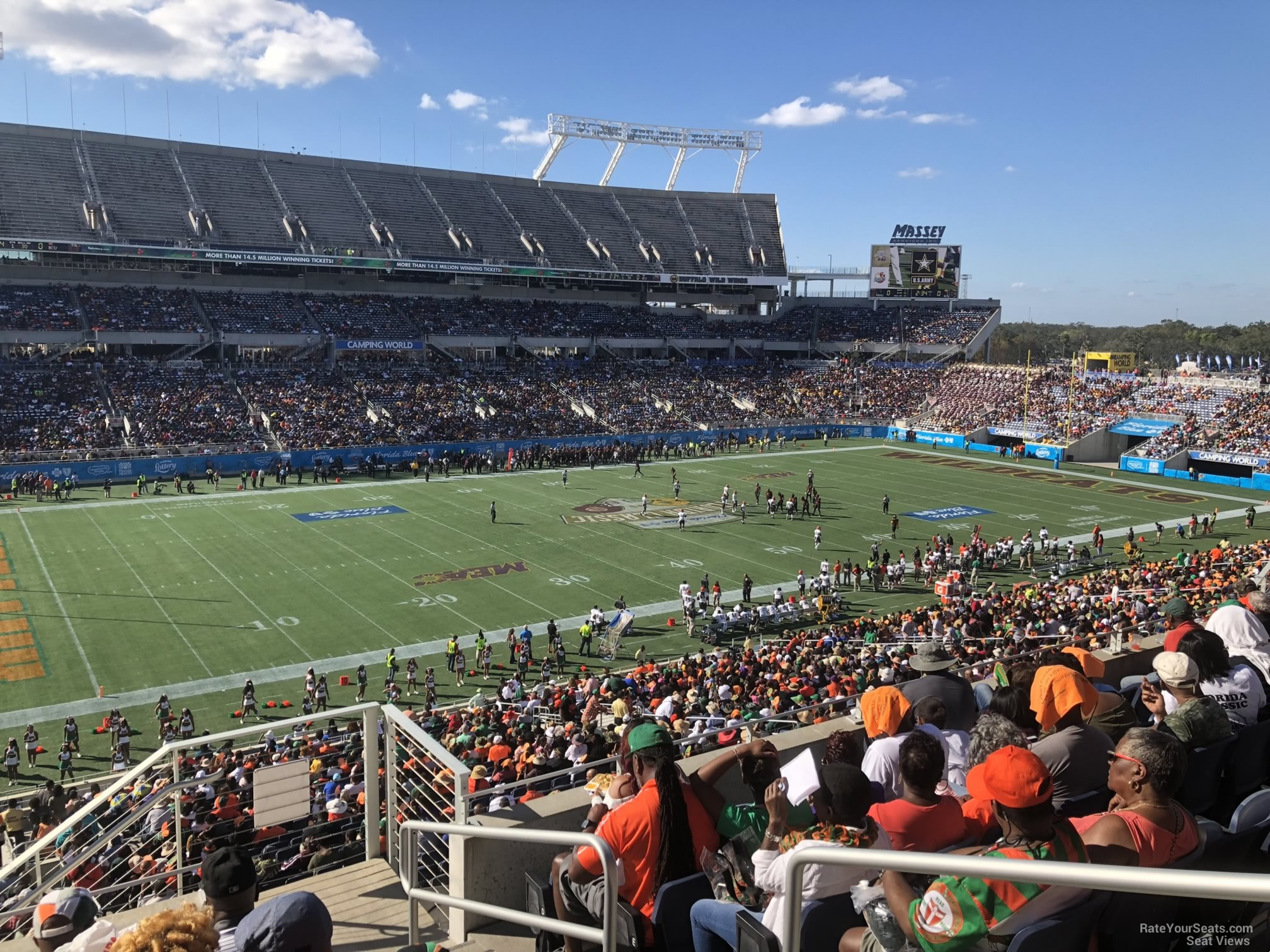 section p13, row m seat view  for football - camping world stadium