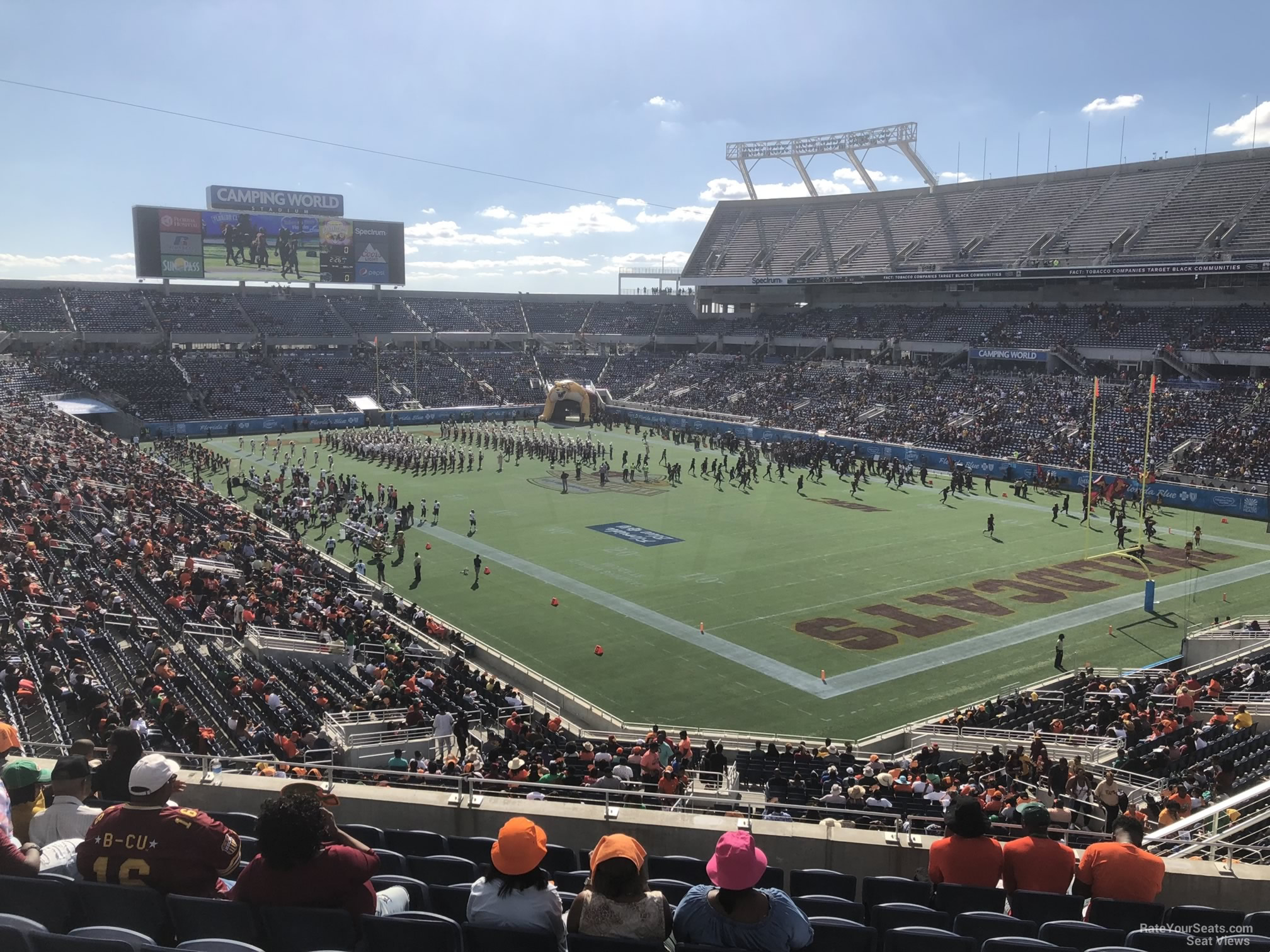 section p2, row m seat view  for football - camping world stadium