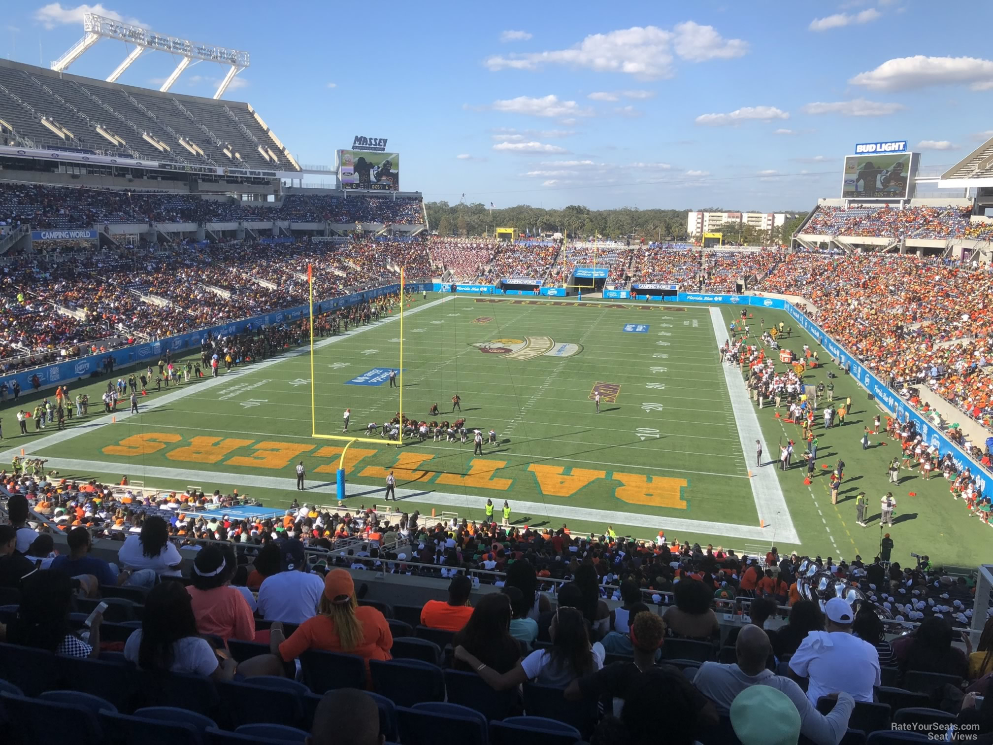 section p20, row m seat view  for football - camping world stadium