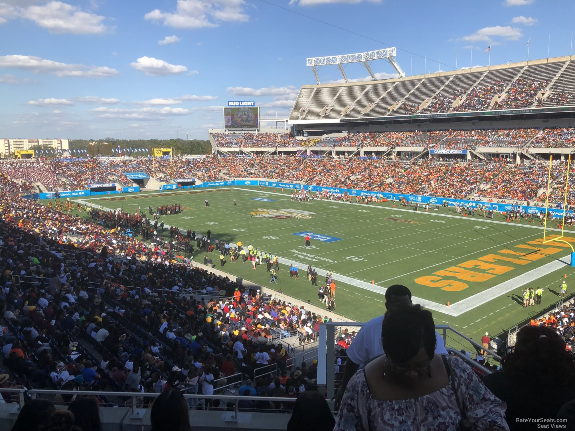 section p28, row m seat view  for football - camping world stadium