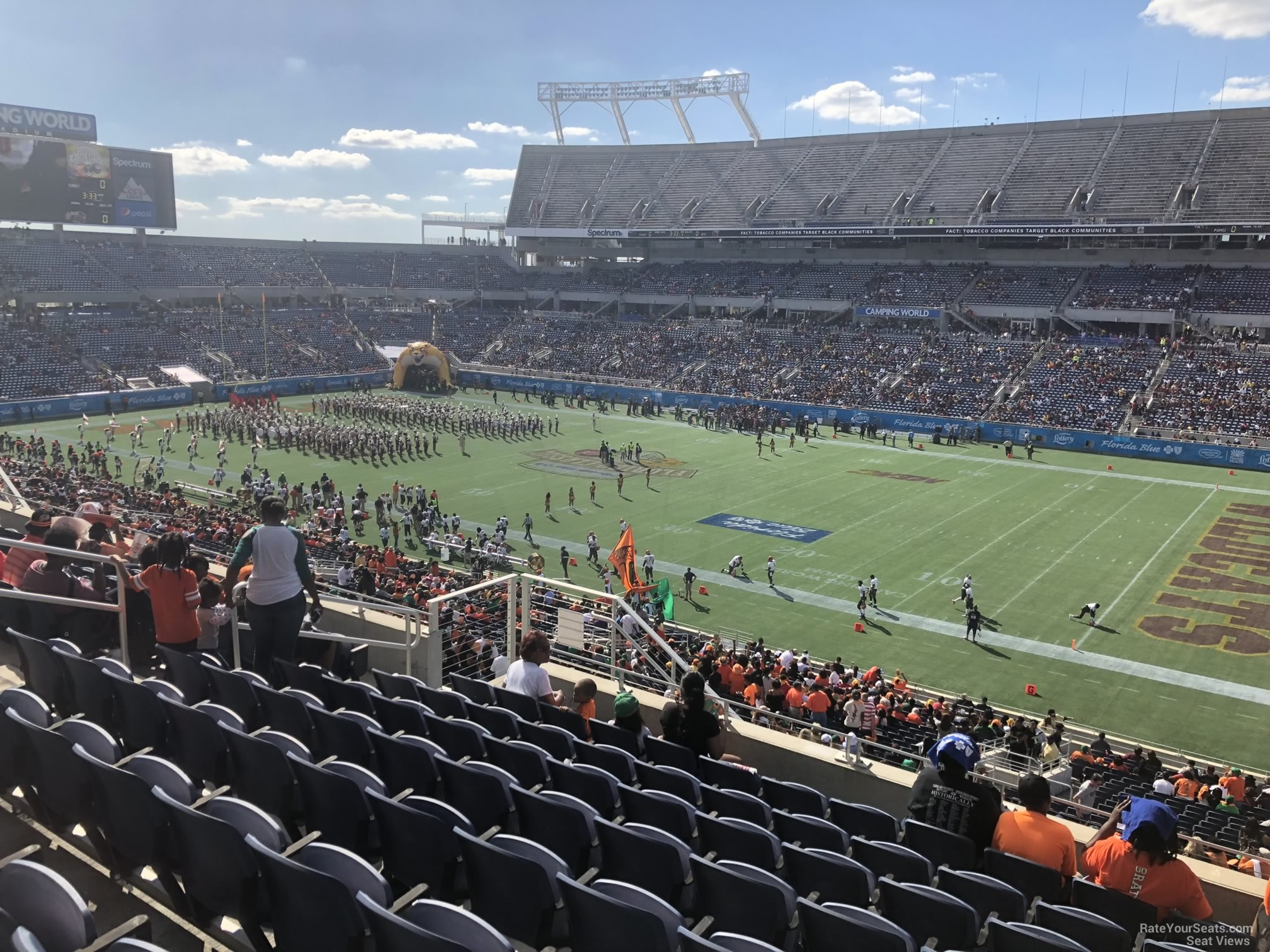 section p4, row m seat view  for football - camping world stadium