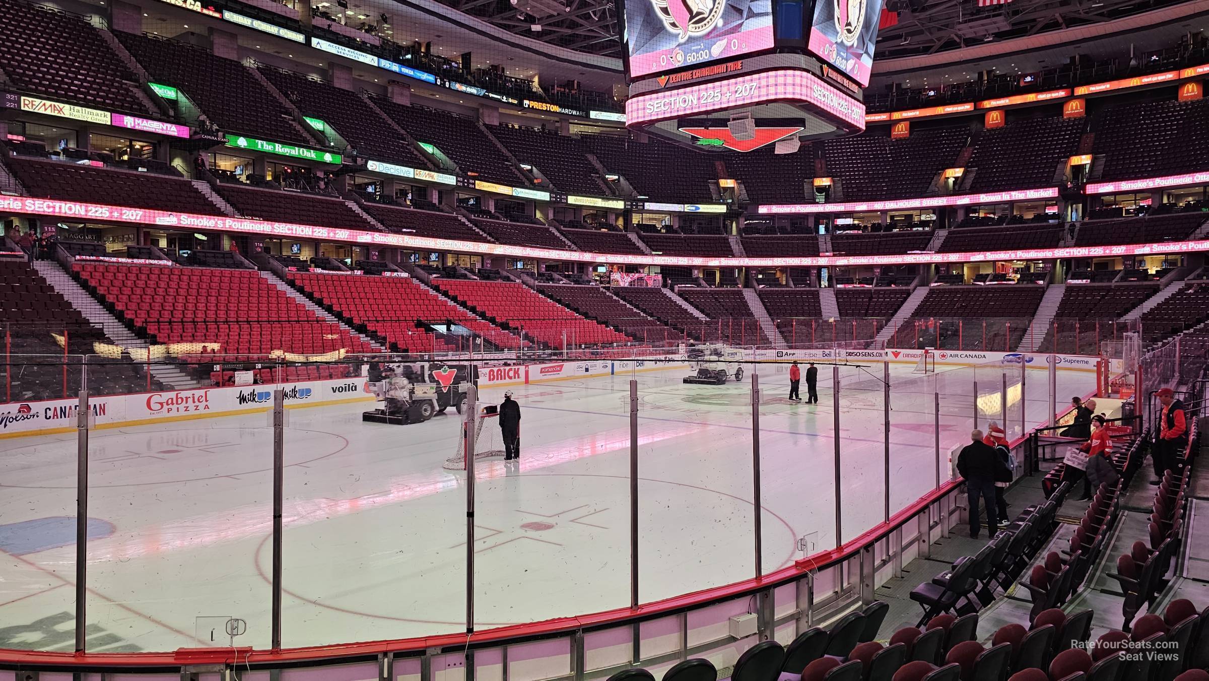 club bell 109, row aa seat view  for hockey - canadian tire centre