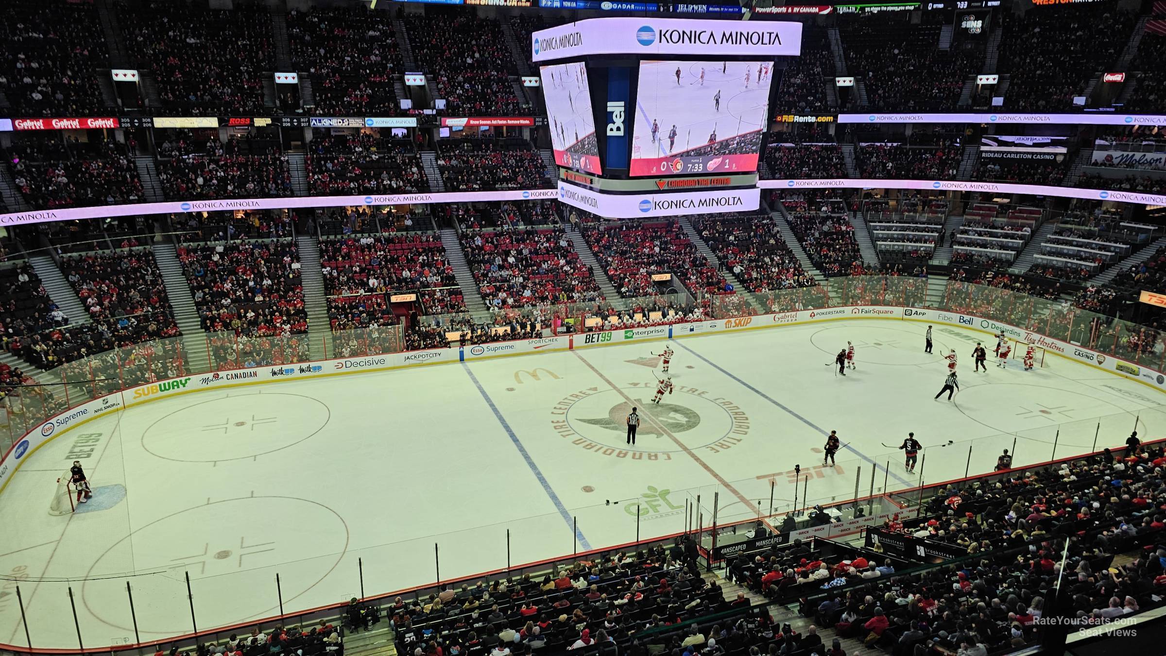 section 324, row a seat view  for hockey - canadian tire centre